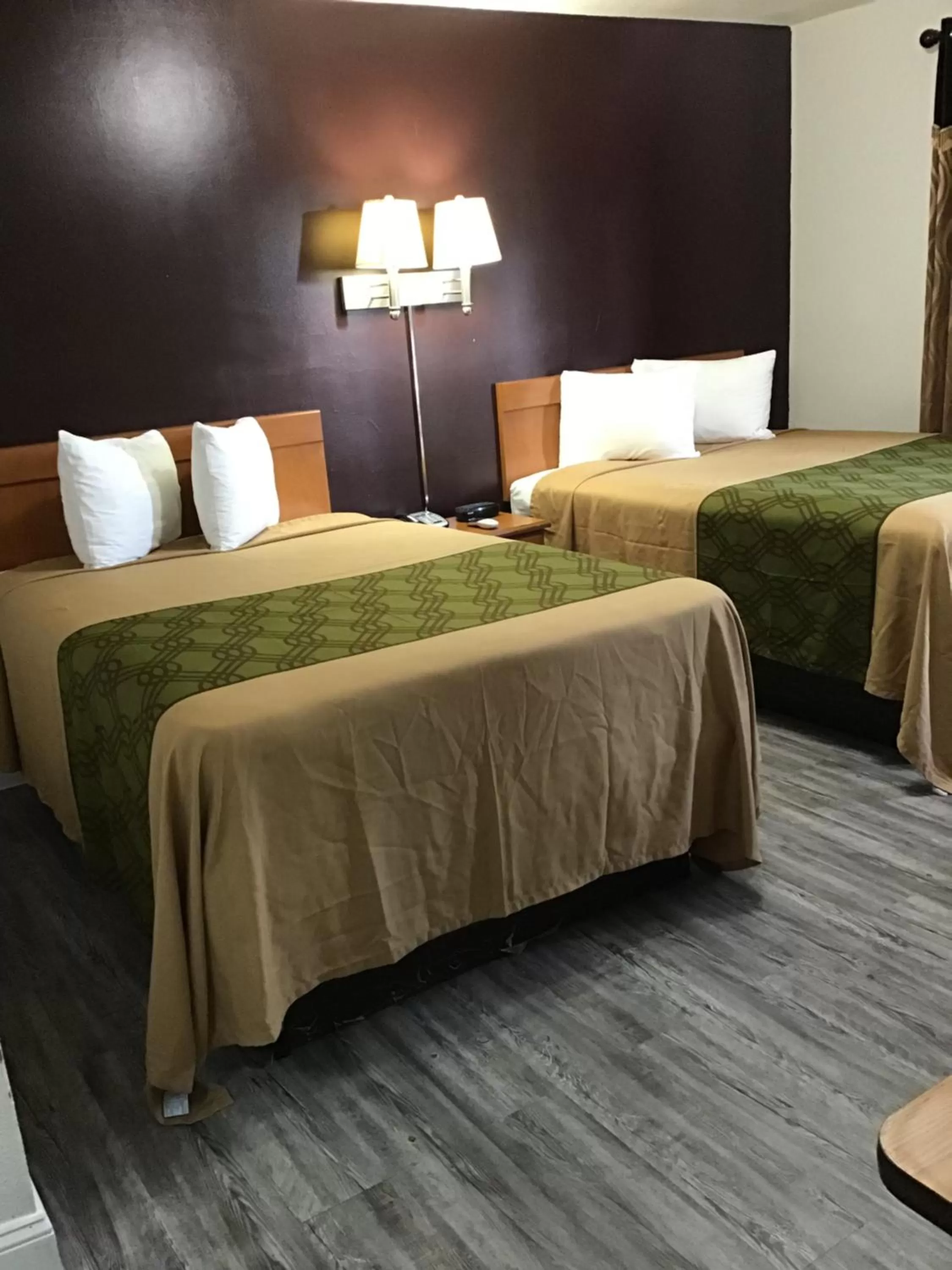 Bed in Western motel