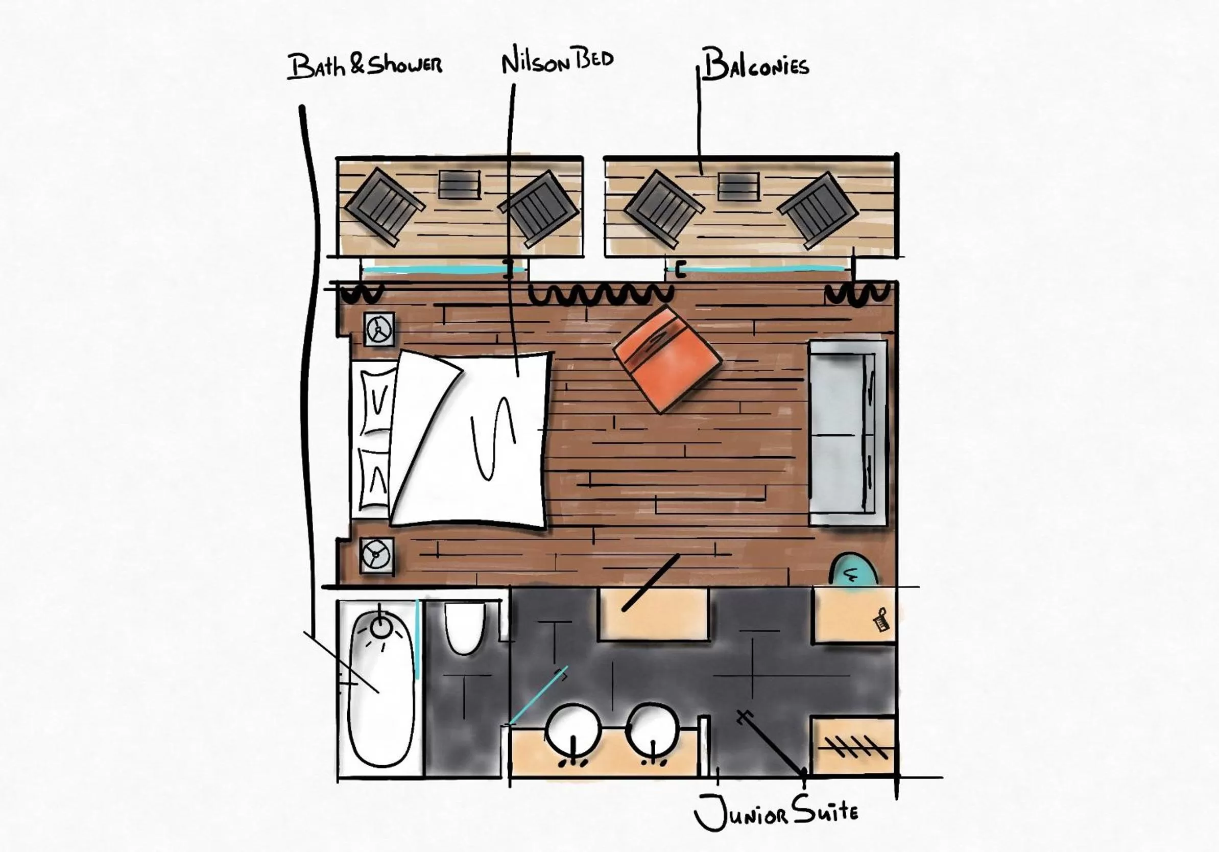 Floor plan in Hotel de Sterrenberg - Adults Only