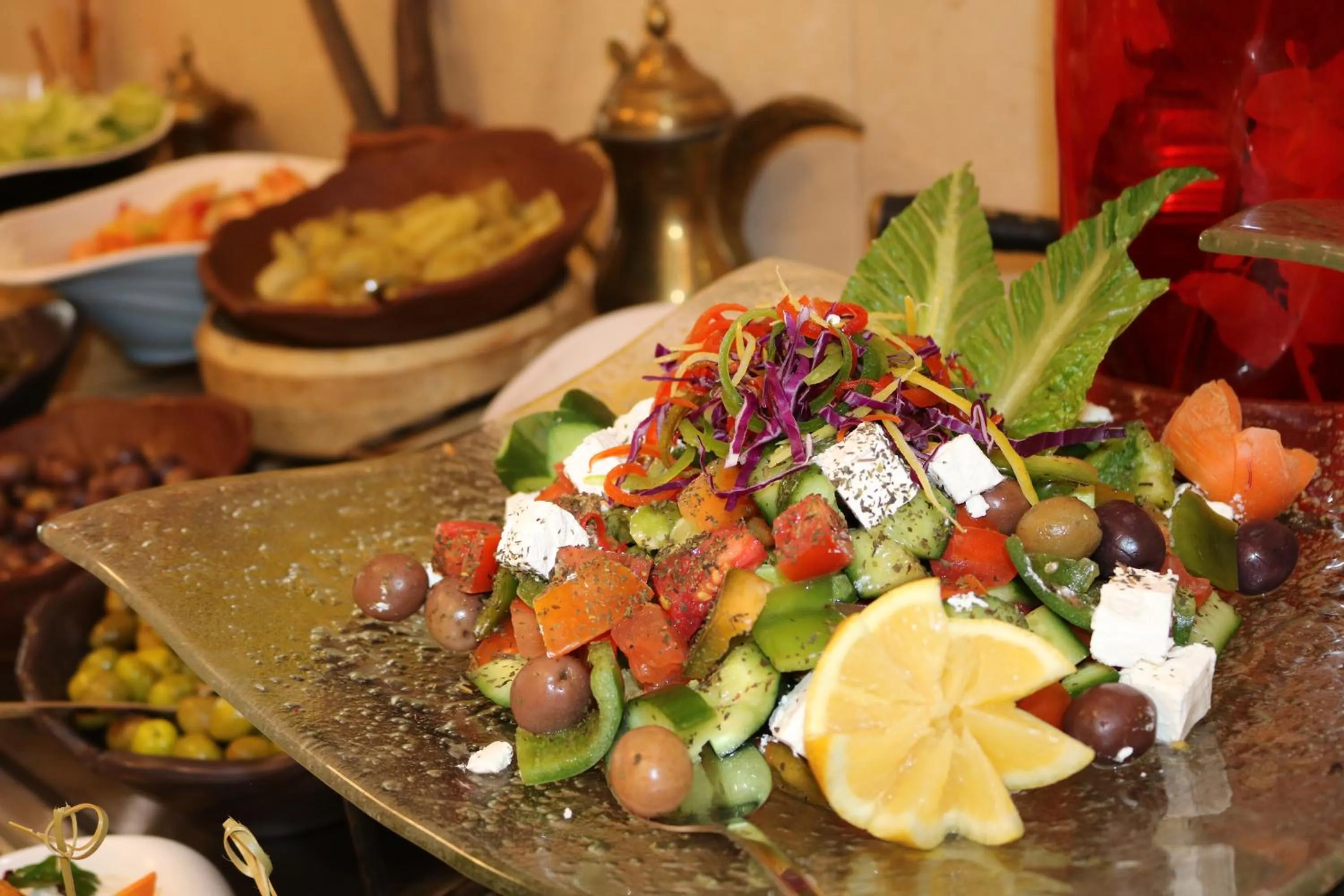 Food and drinks in Olive Tree Amman