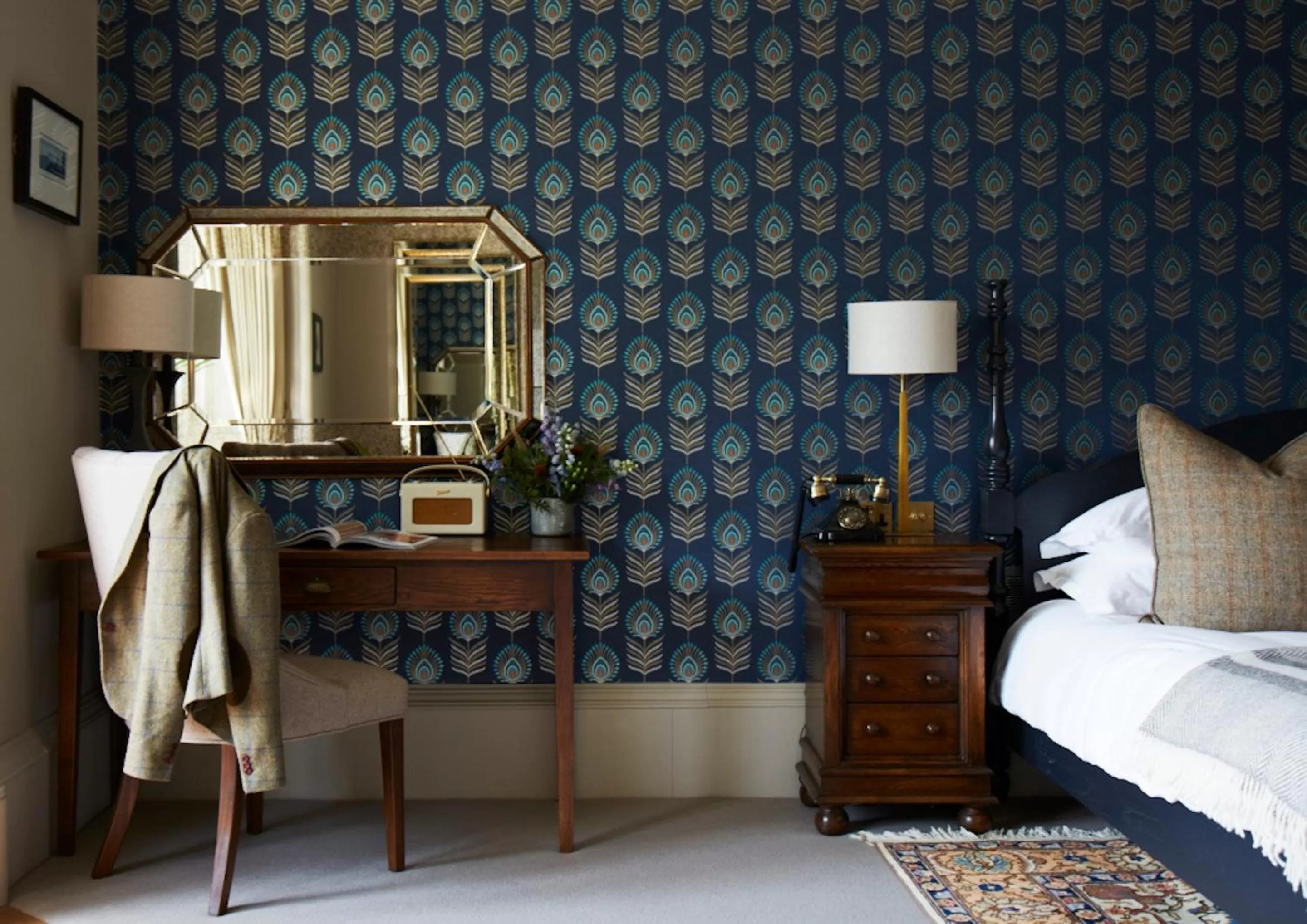 Decorative detail, Bed in The Roseate Edinburgh - Small Luxury Hotels of the World