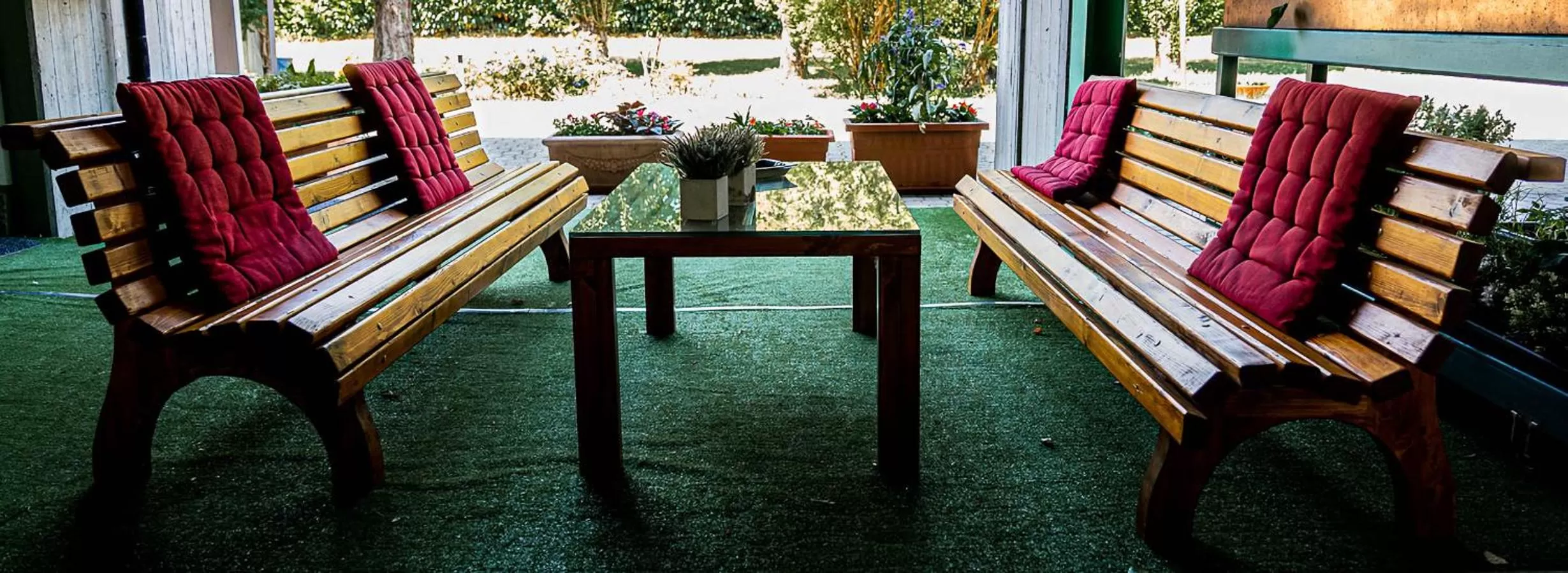 Patio in Business Hotel