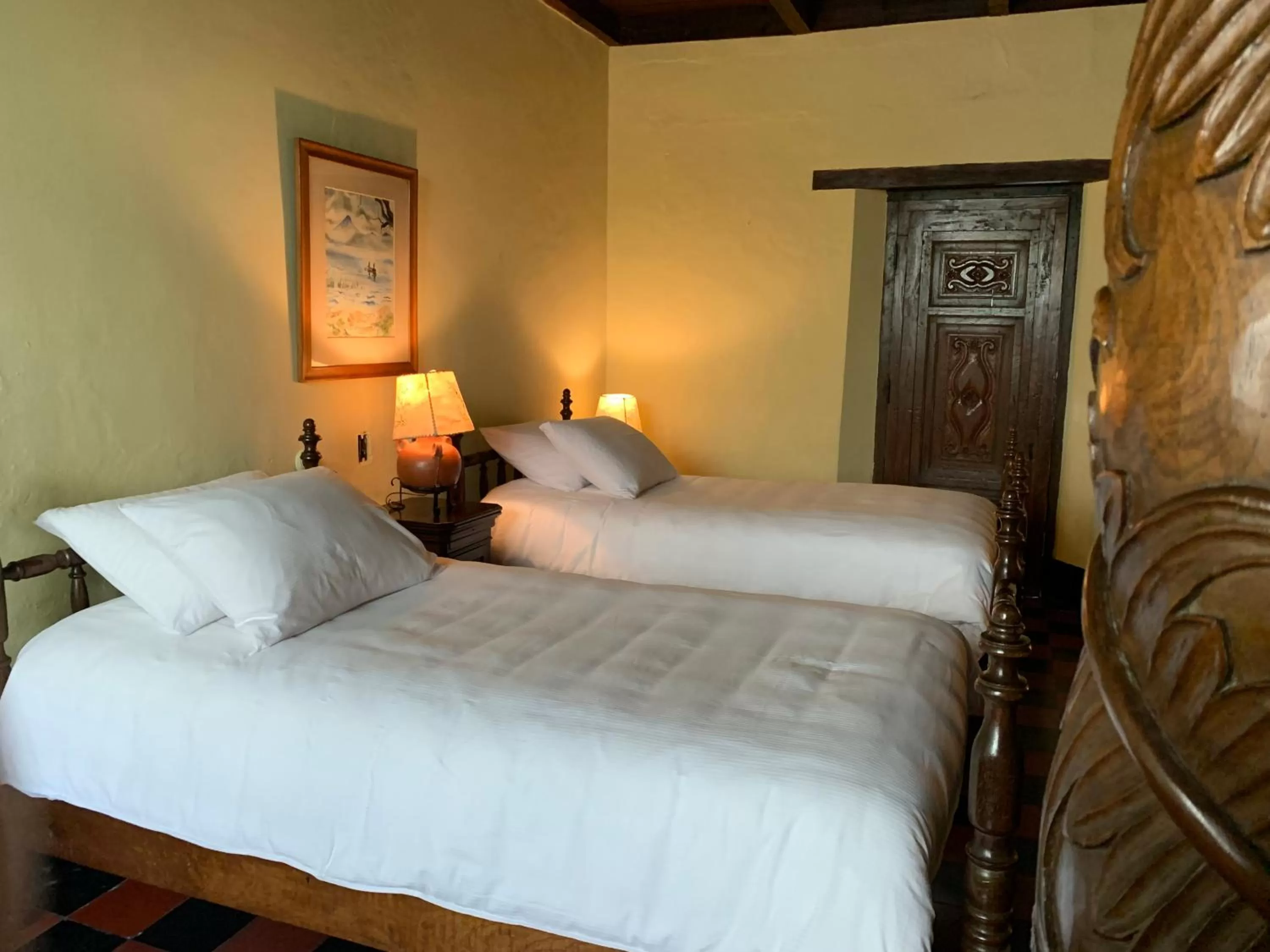 Bedroom, Bed in Hotel Museo Mayan Inn