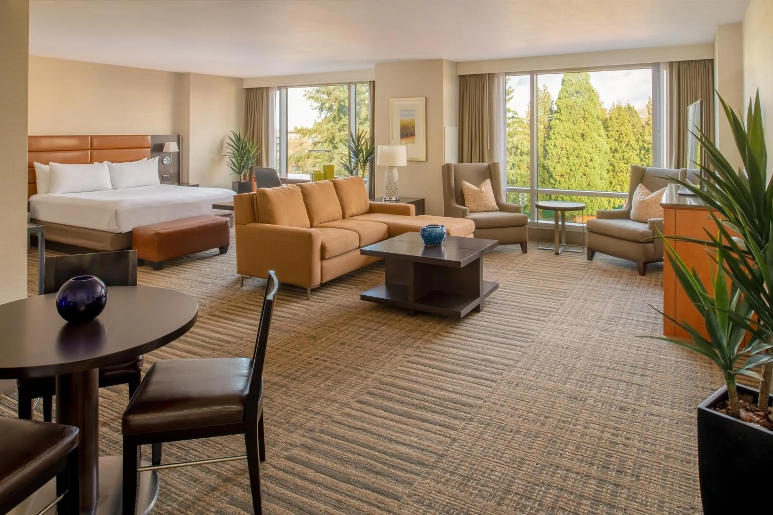 Bed in Hilton Vancouver Washington