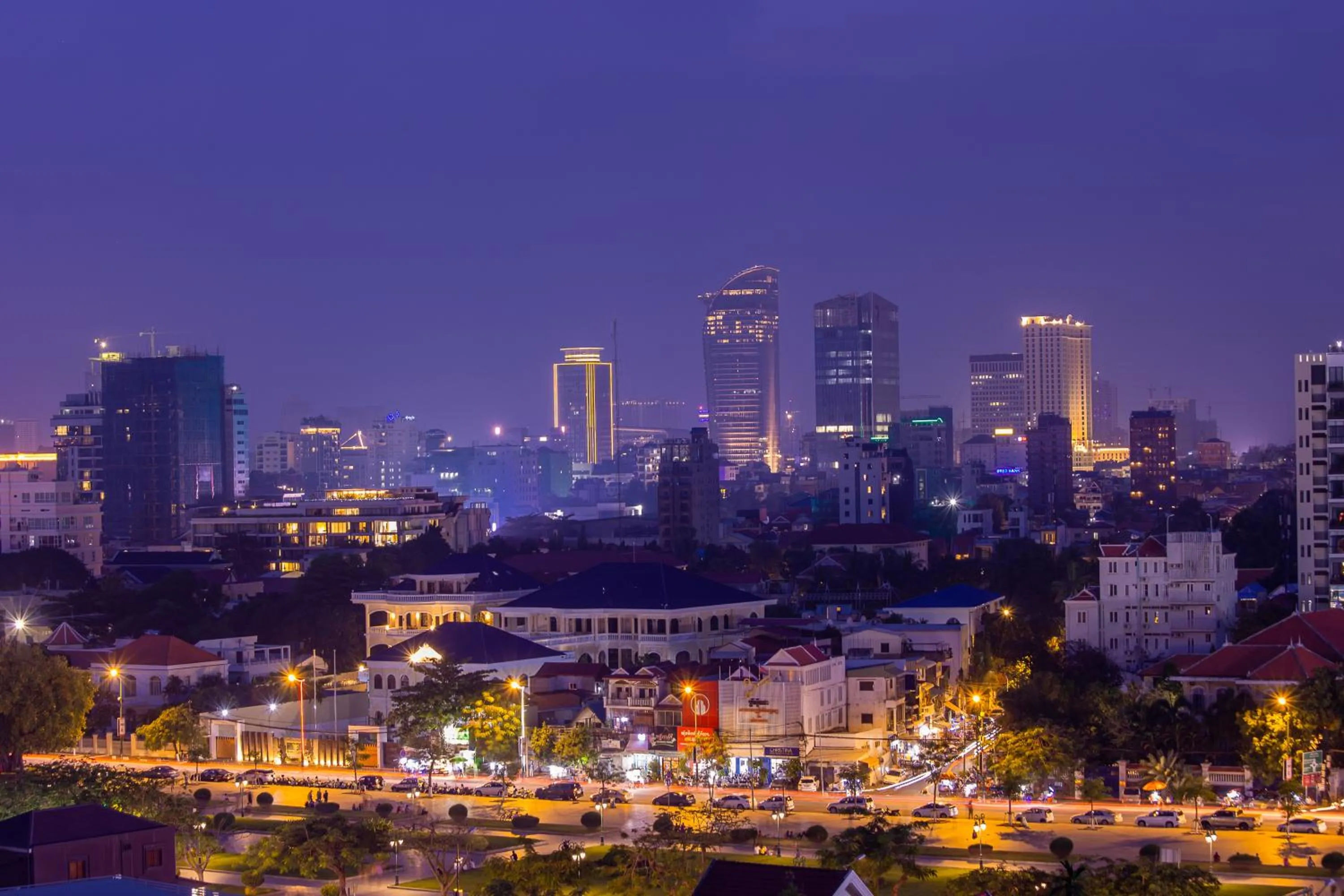City view in Botum Palace Hotel