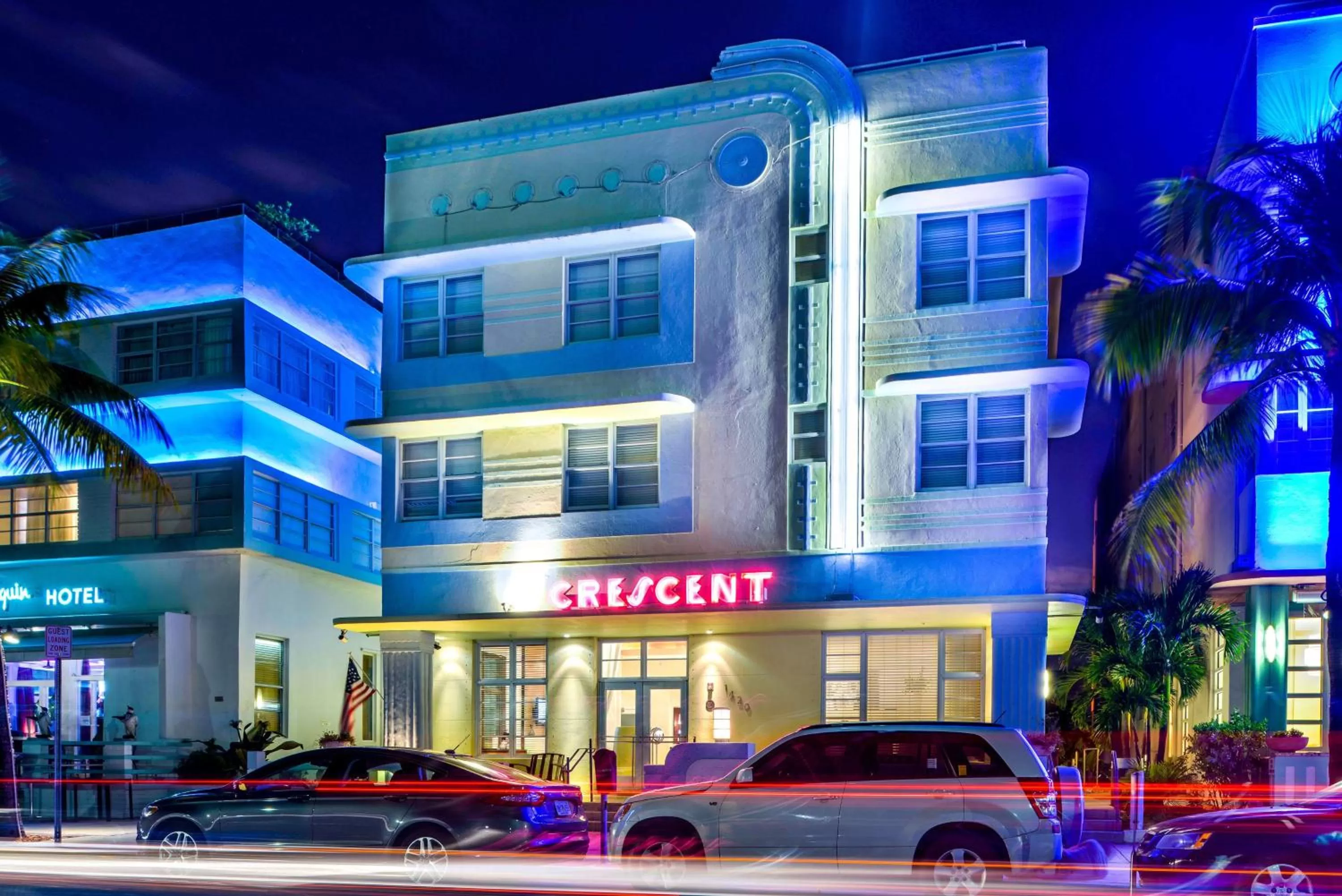 Property building in Hilton Vacation Club Crescent on South Beach Miami