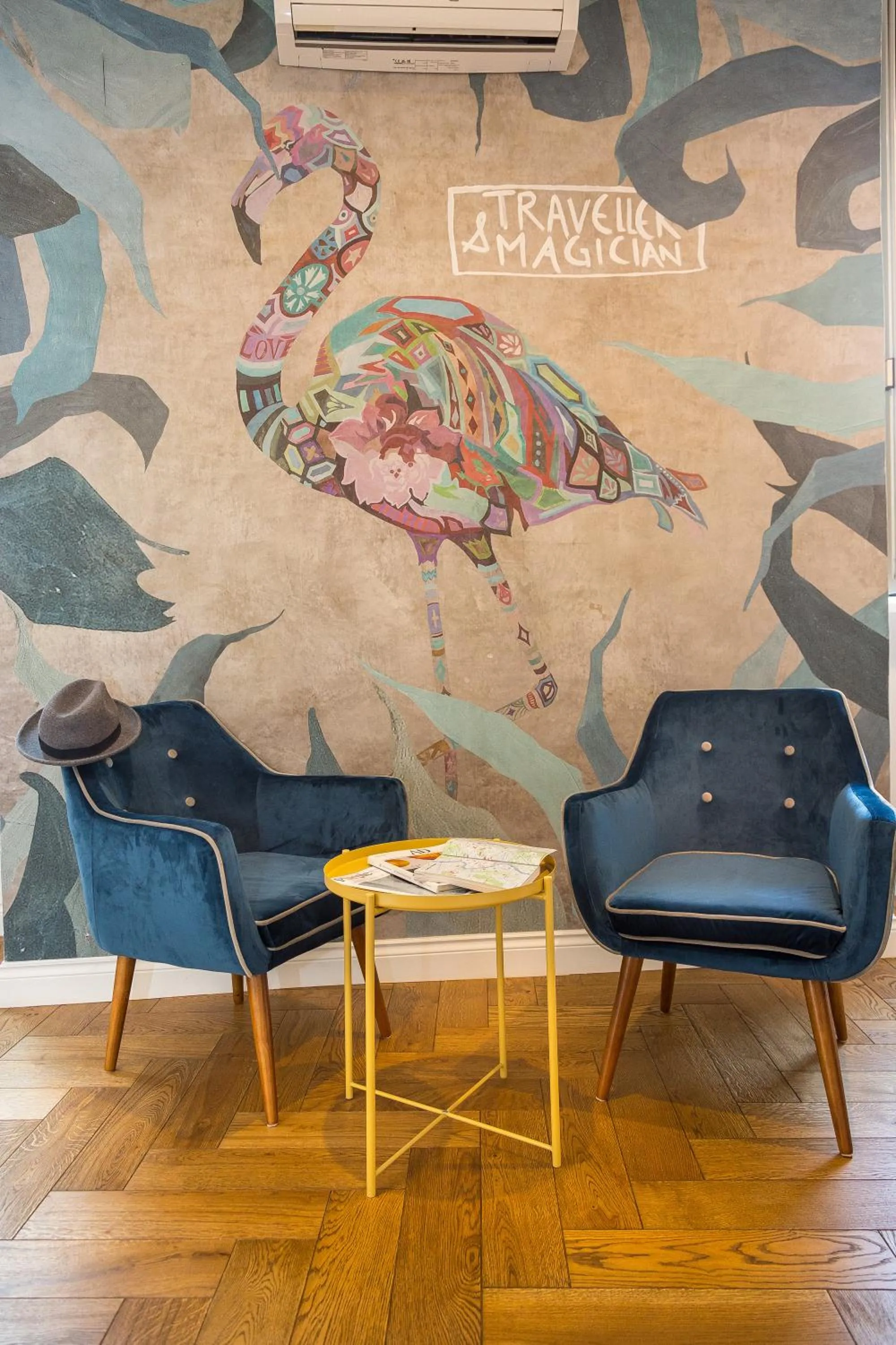 Living room in Palazzo Baj in Trastevere