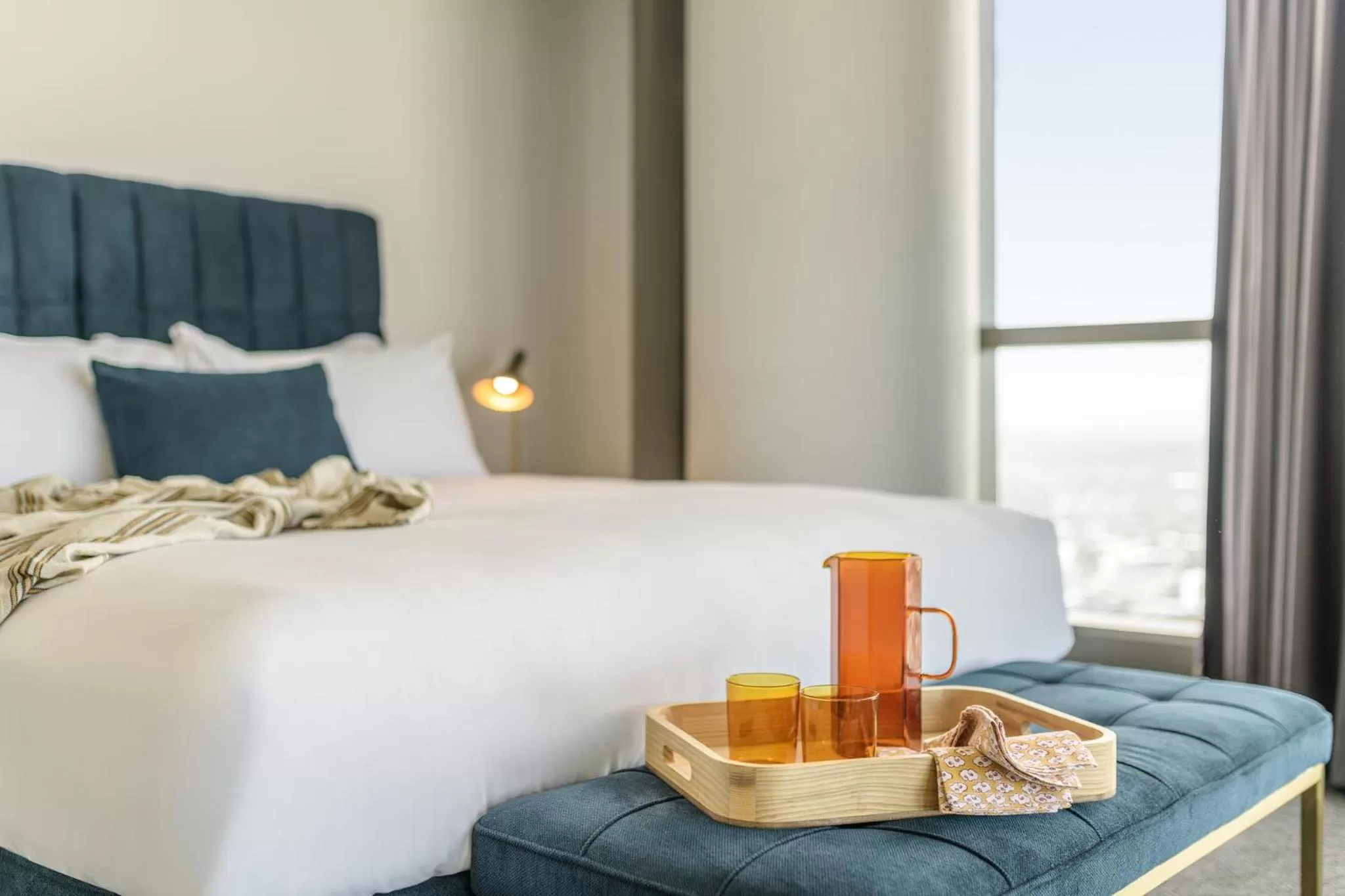 Bed in Meriton Suites Herschel Street, Brisbane