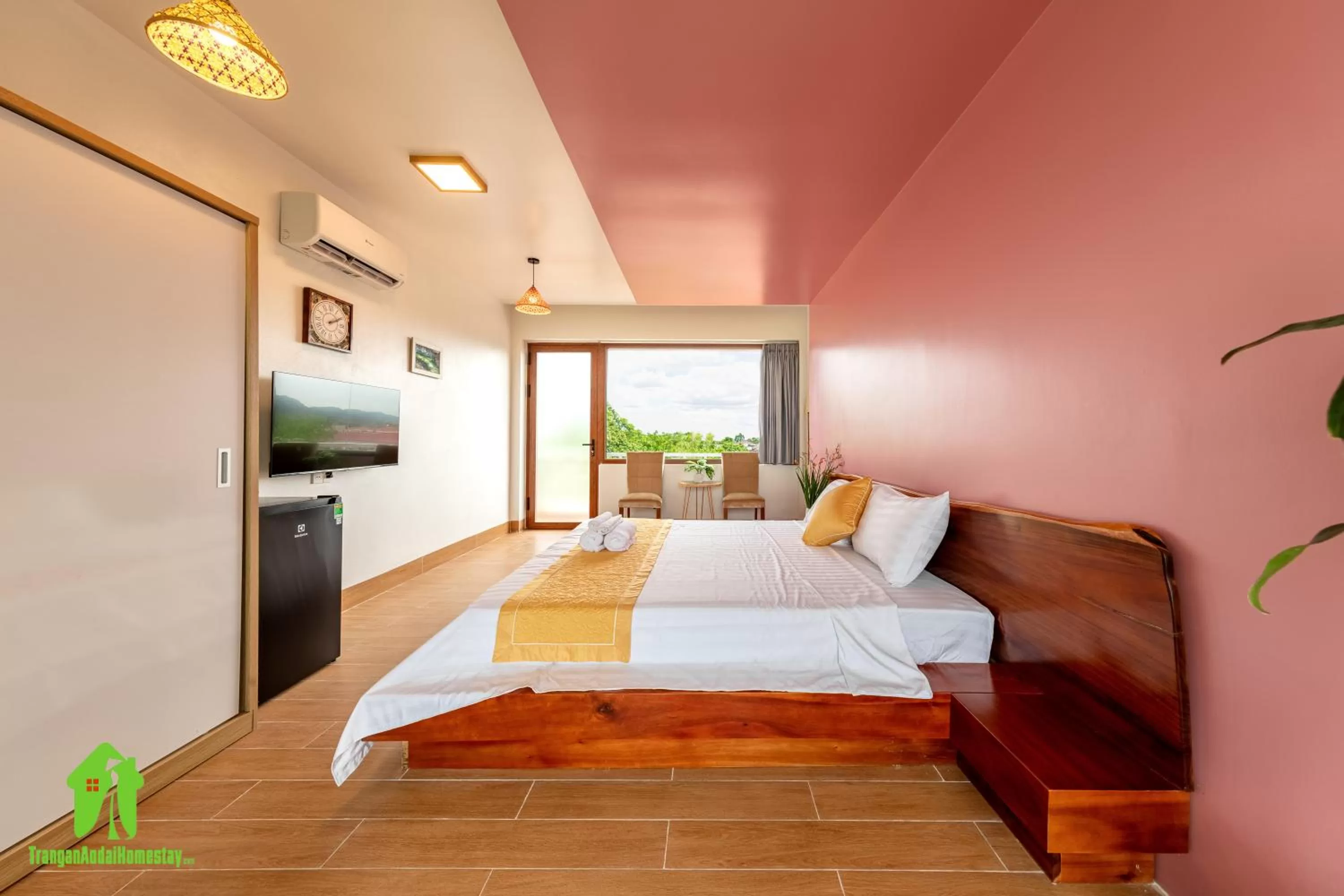 Bed in Trang An Ao Dai Homestay