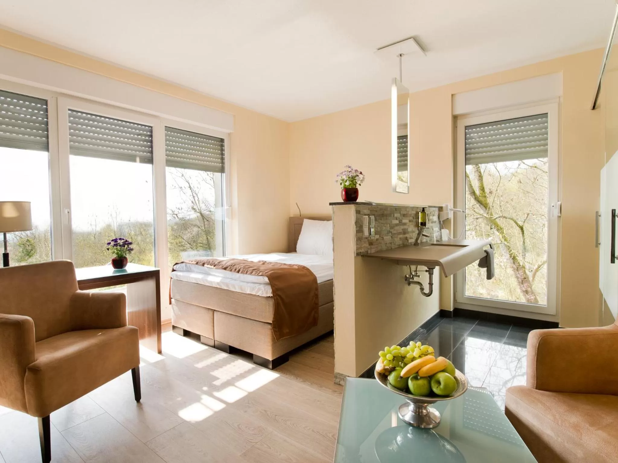 Bed in Design-Konferenzhotel & Restaurant Steinernes Schweinchen