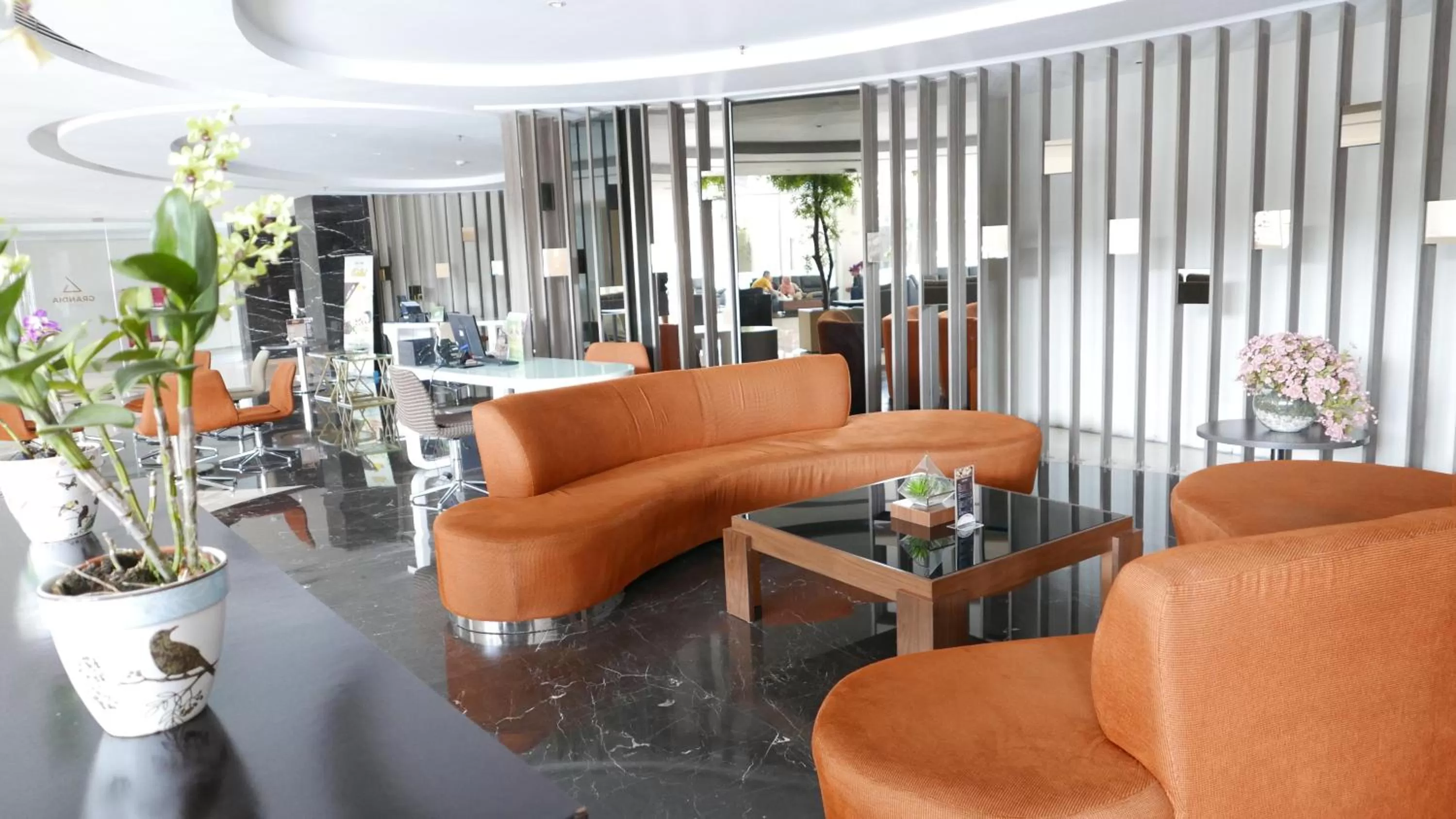 Seating area in Grandia Hotel