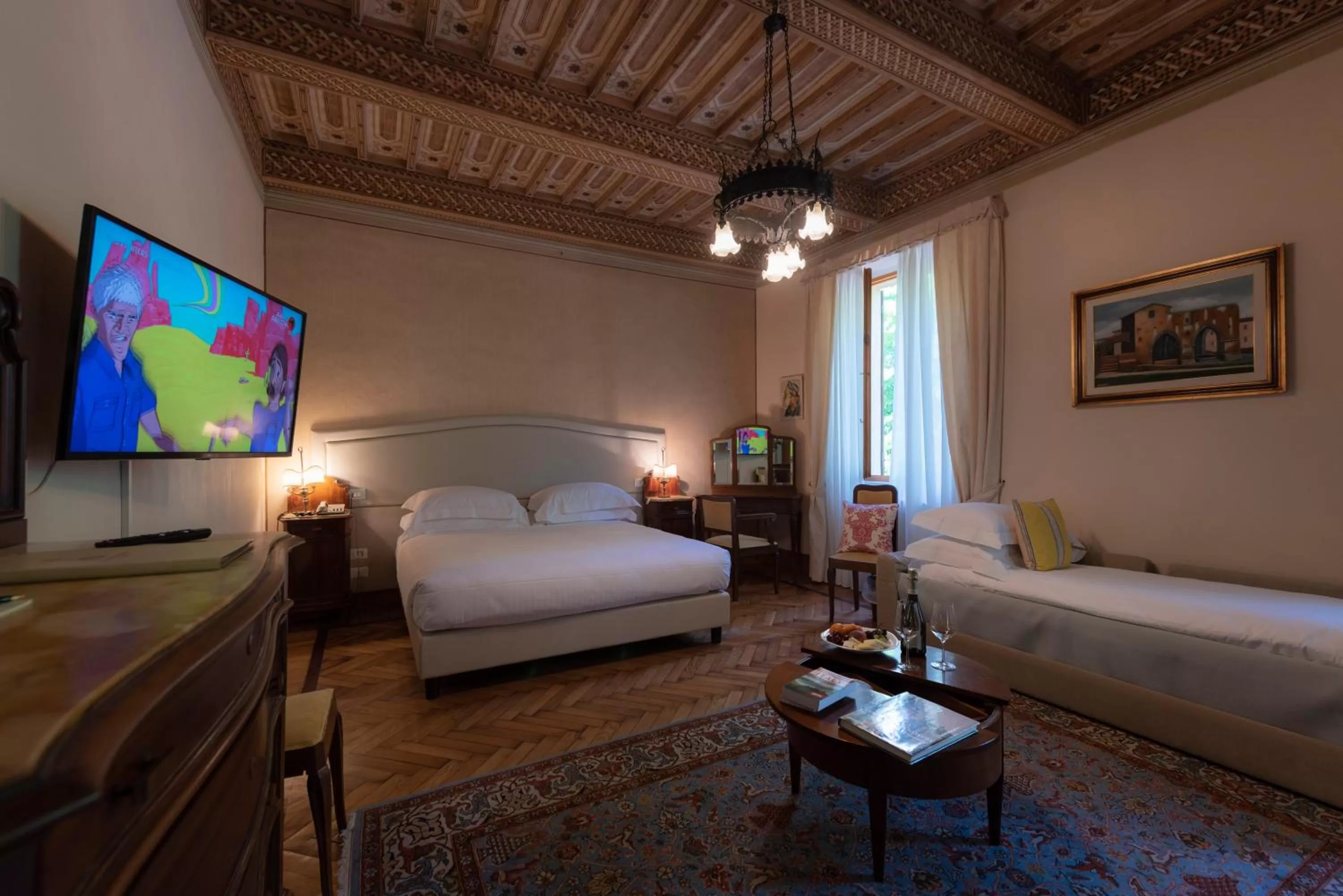 Bed in Villa Scacciapensieri Boutique Hotel