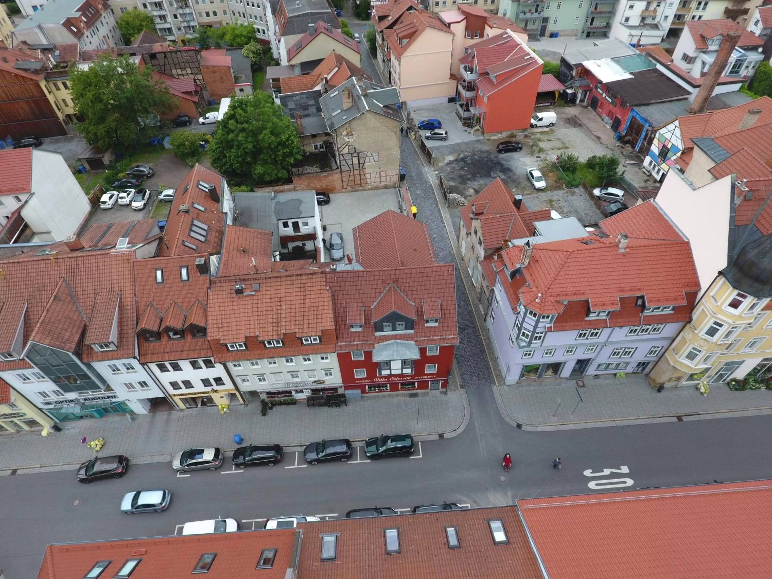Bird's eye view in Pension Villa Colosseo im Herzen von Meiningen