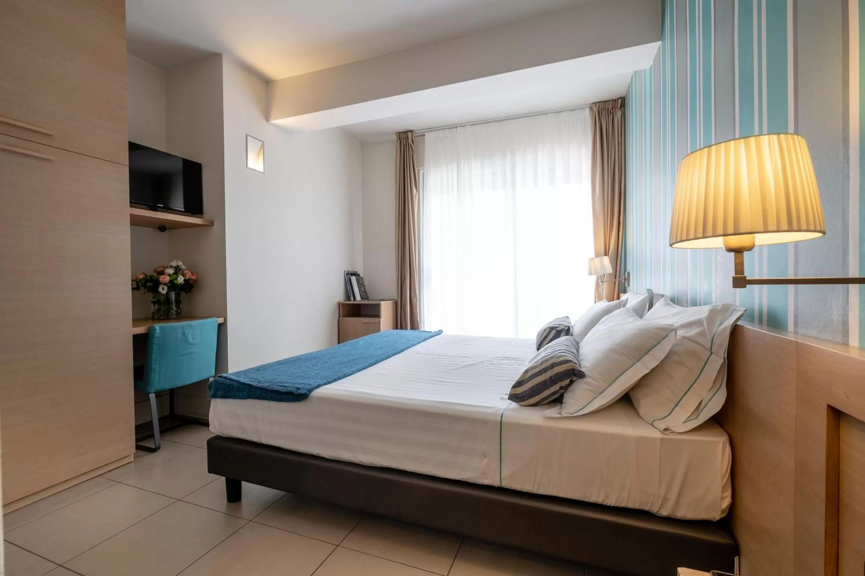 Bed in Le Rose Spa Hotel