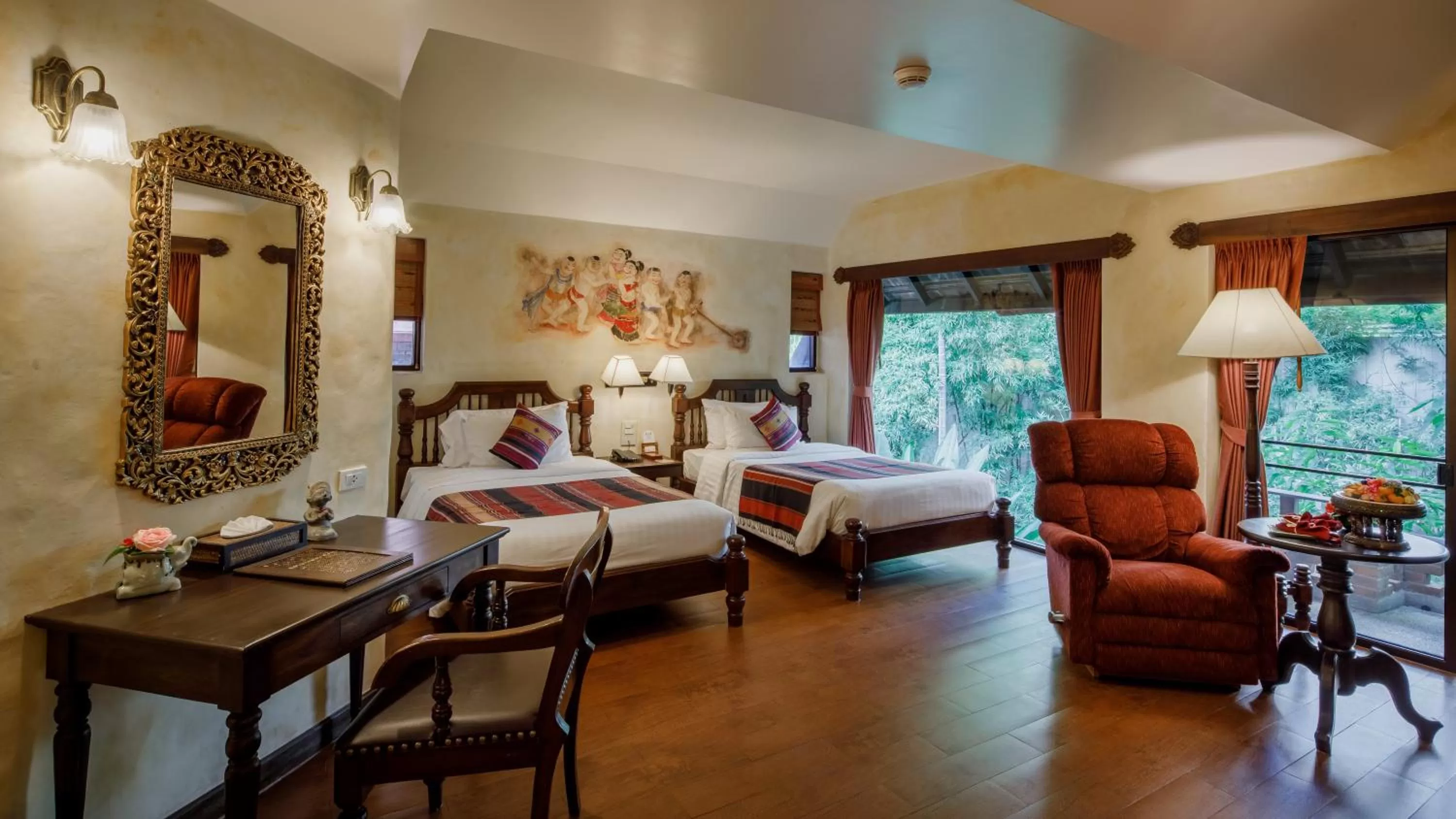 Garden view, Bed in Yaang Come Village Hotel