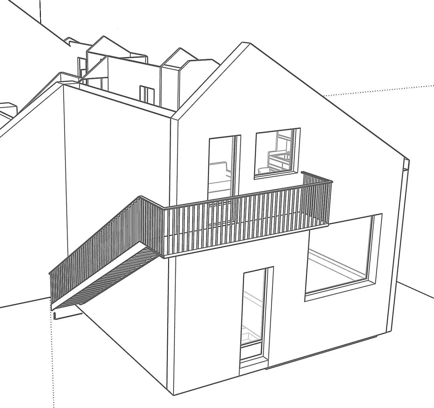 Balcony/Terrace in Fleurs de lin