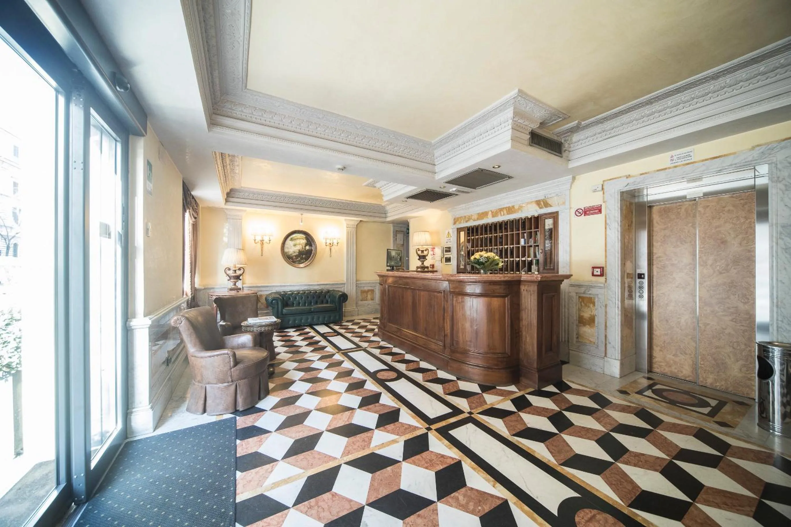 Lobby or reception in Hotel Donatello