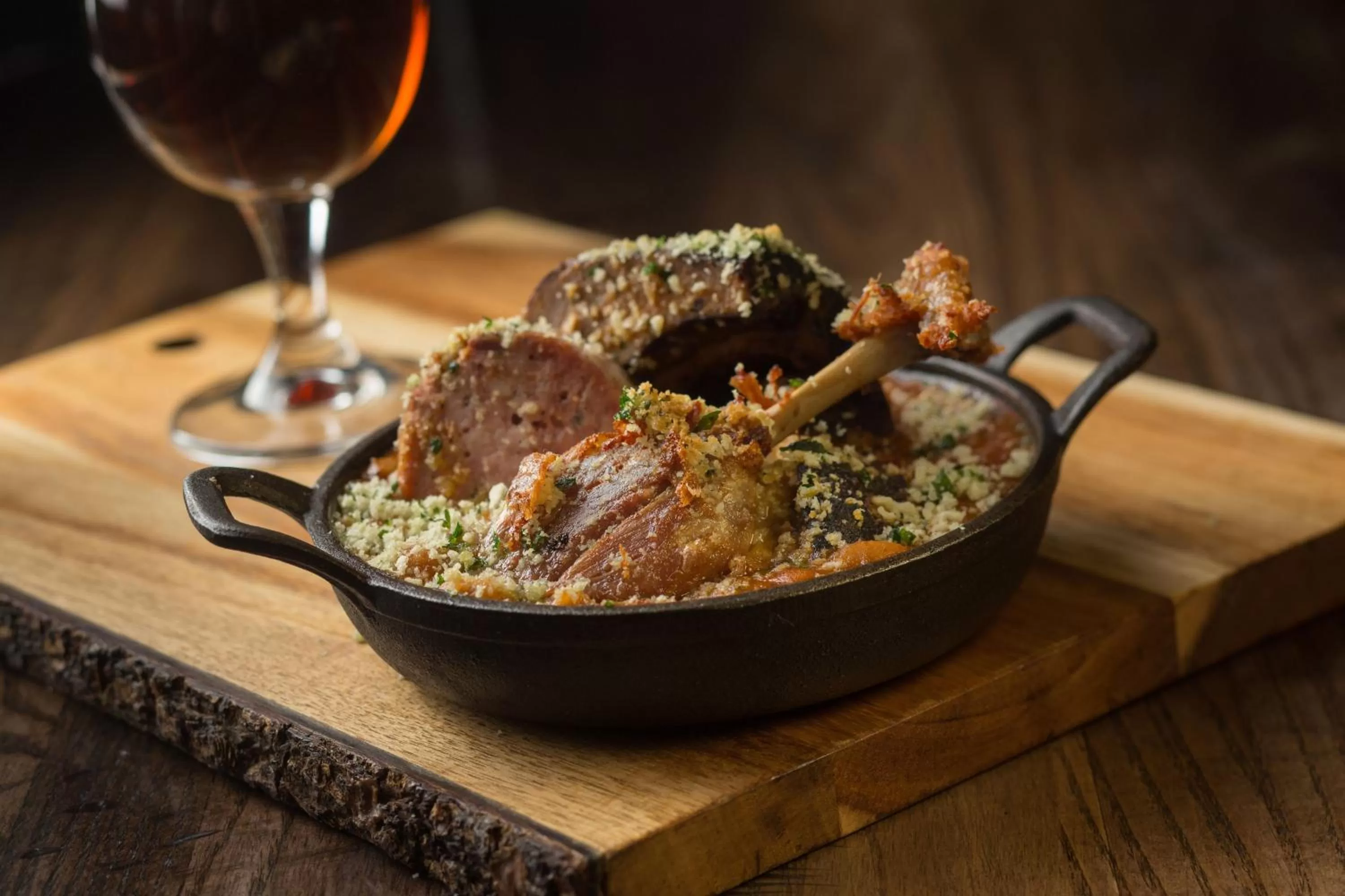 Food close-up in Riverhouse Lodge