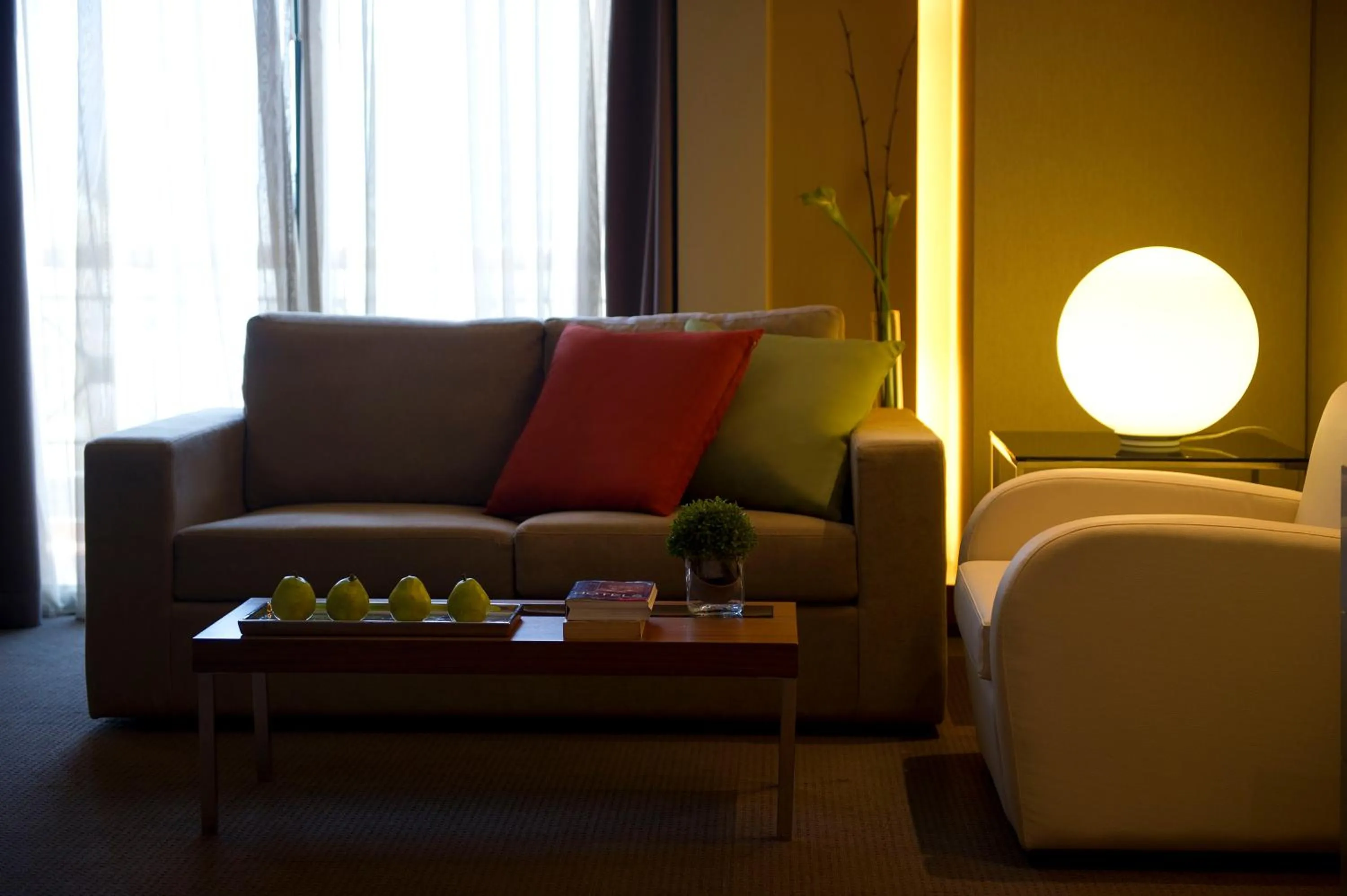 Seating area in ParkTower Suites