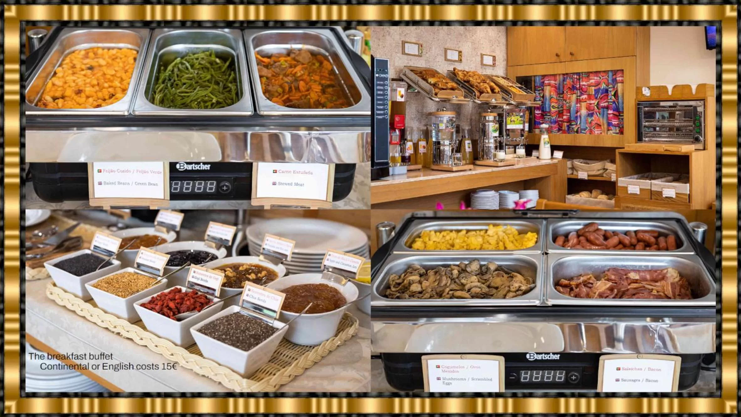 Breakfast in Hotel Jaguar Oporto - is Near the Metro has Free Parking and a Free Shuttle Service between the Airport and the Hotel from 7AM to 8PM