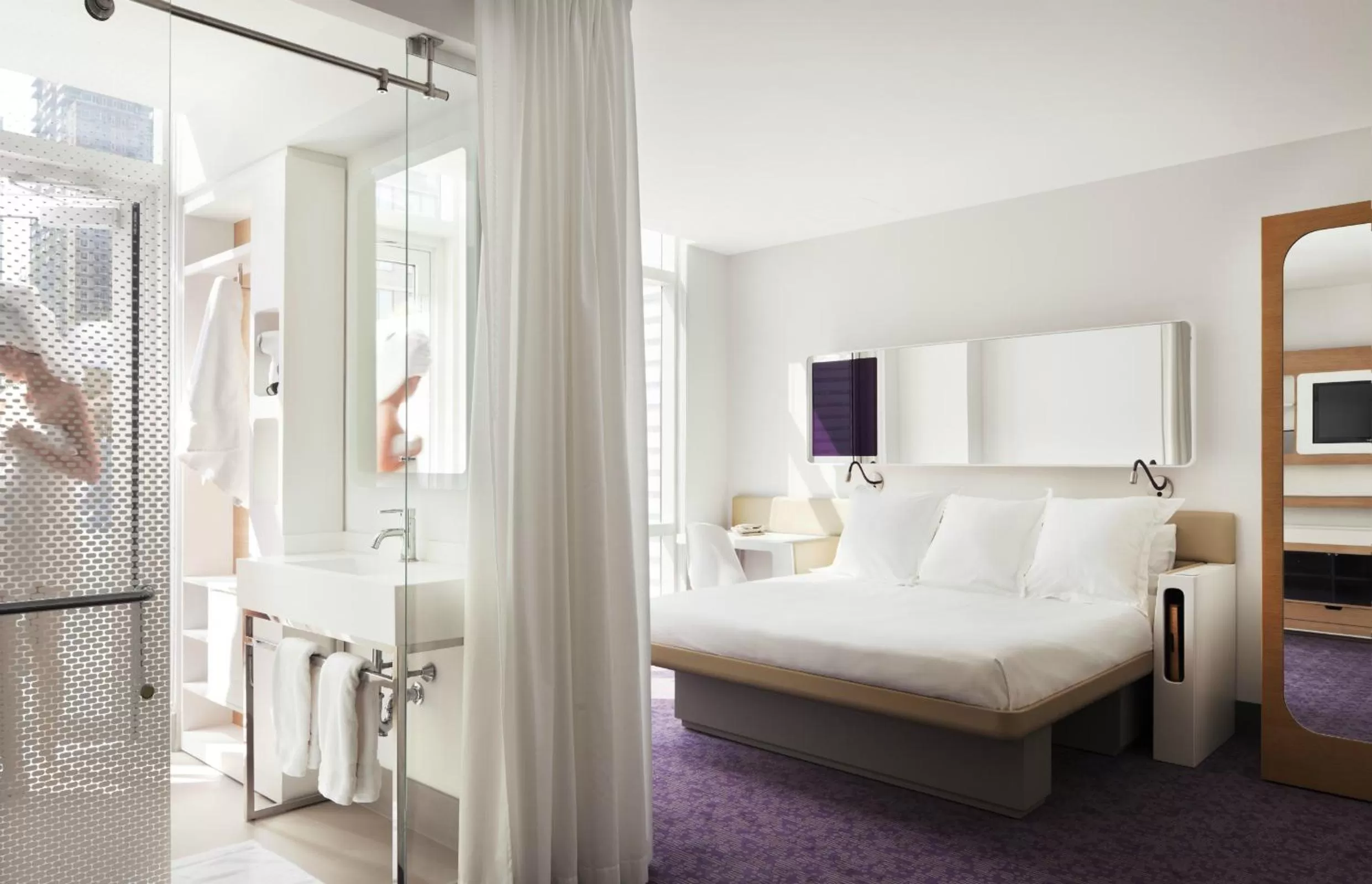 Bedroom, Bed in YOTEL New York Times Square