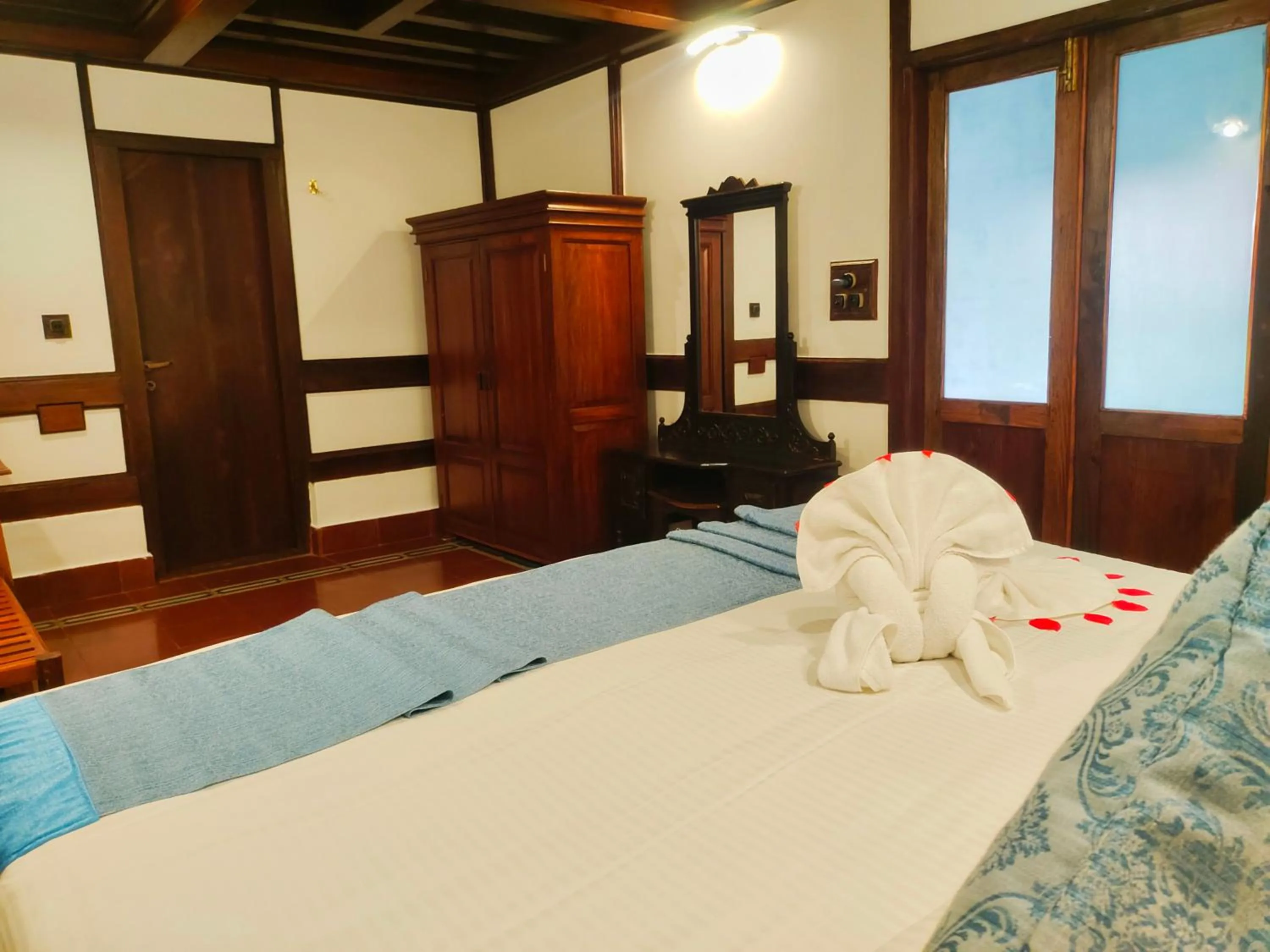 Bedroom, Bed in The Travancore Heritage Beach Resort