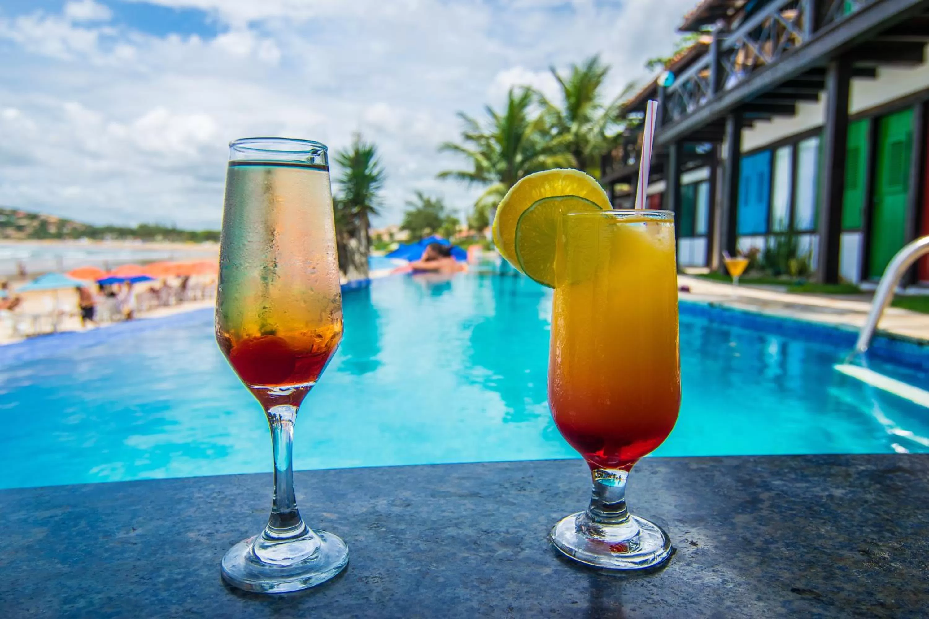 Swimming pool in Chez Pitu Praia Hotel