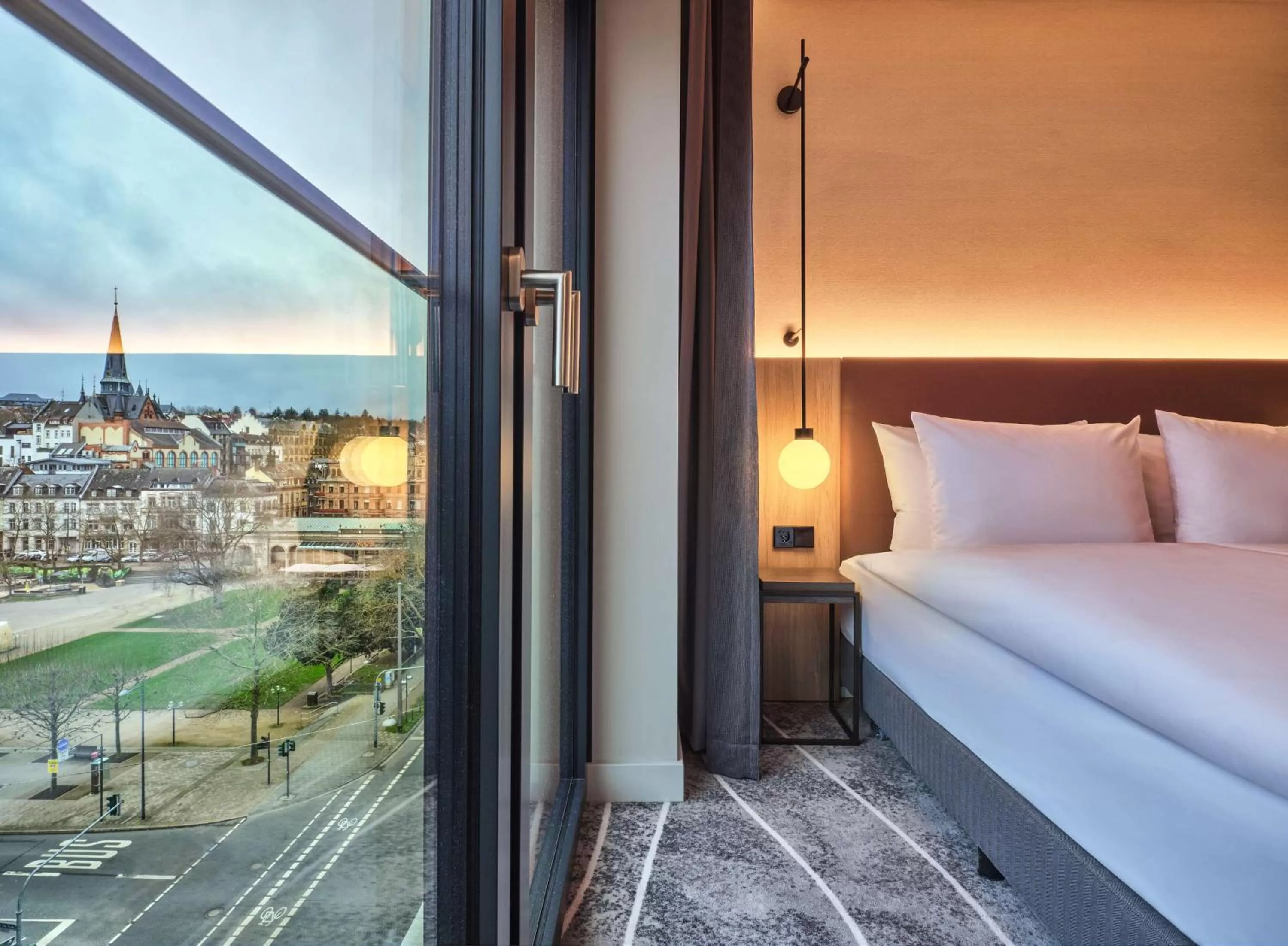 View (from property/room), Bed in Adina Apartment Hotel Wiesbaden