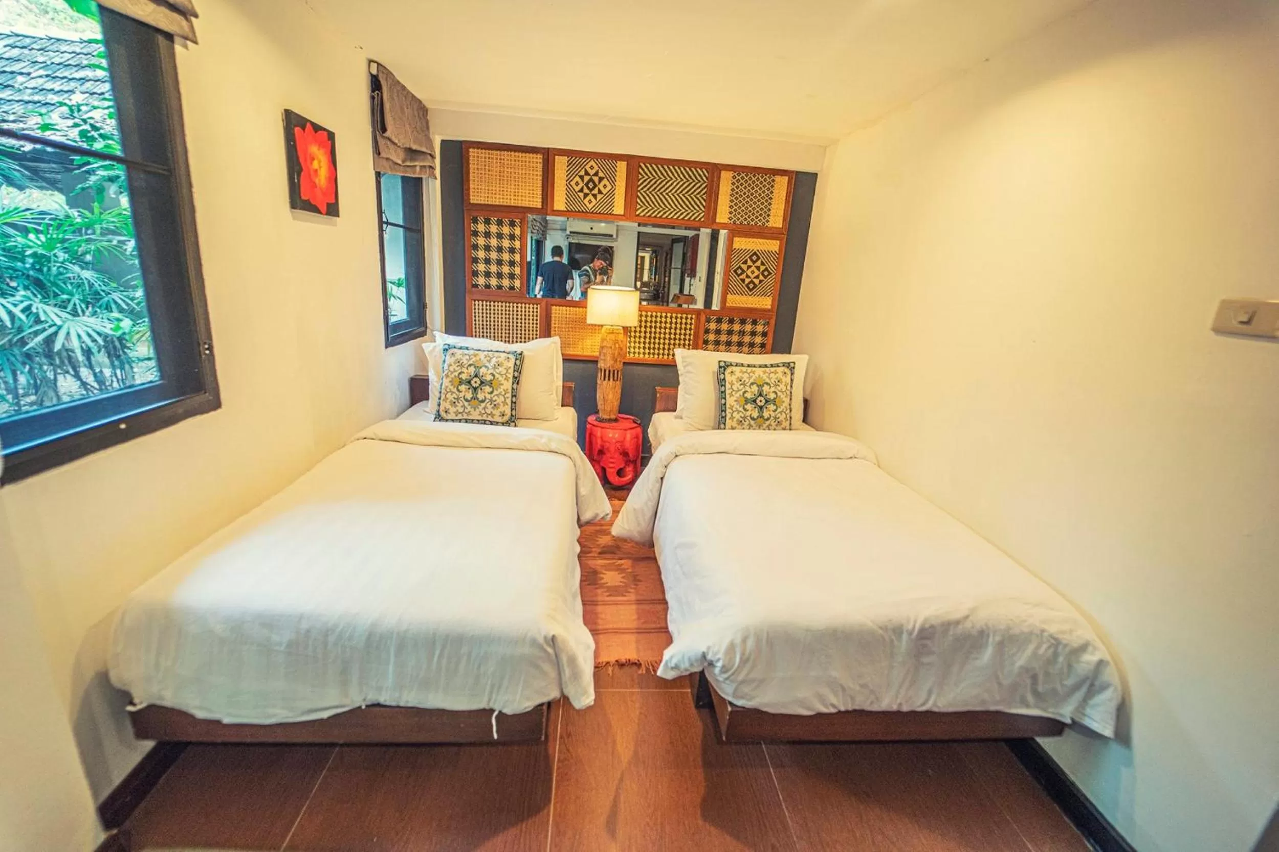 Bed in Baan Suan Residence เฮือนพักบ้านสวน