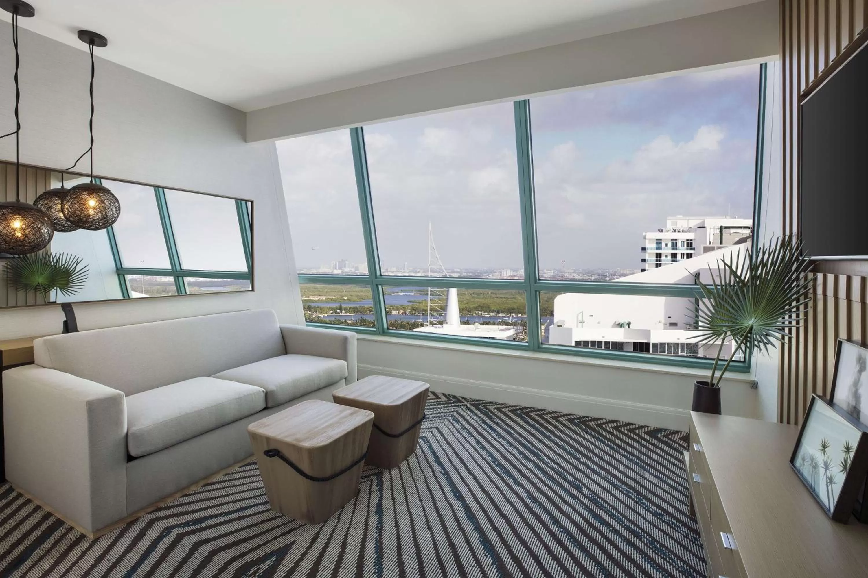 Living room in The Diplomat Beach Resort Hollywood, Curio Collection by Hilton