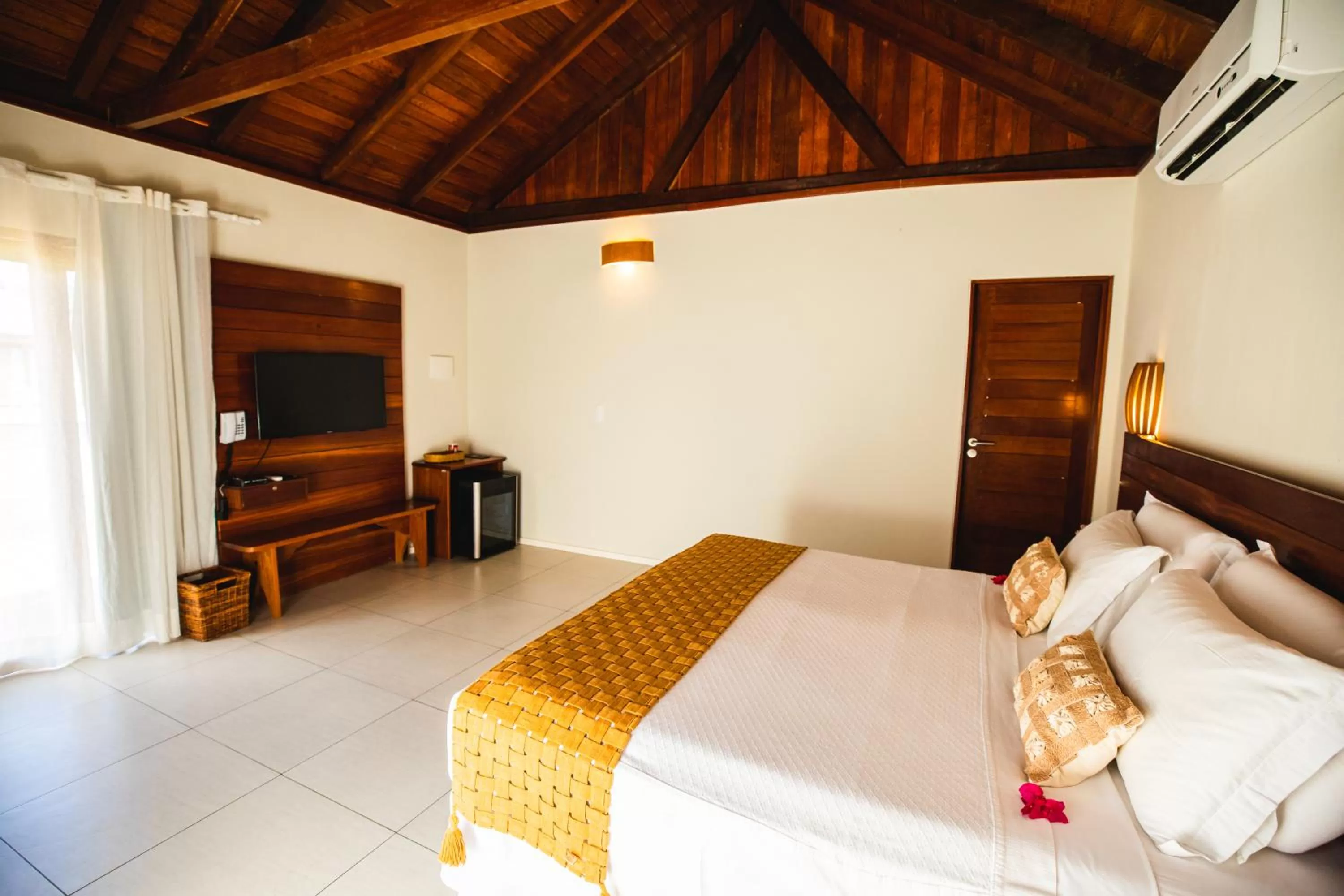 Bed in Pousada Rangai