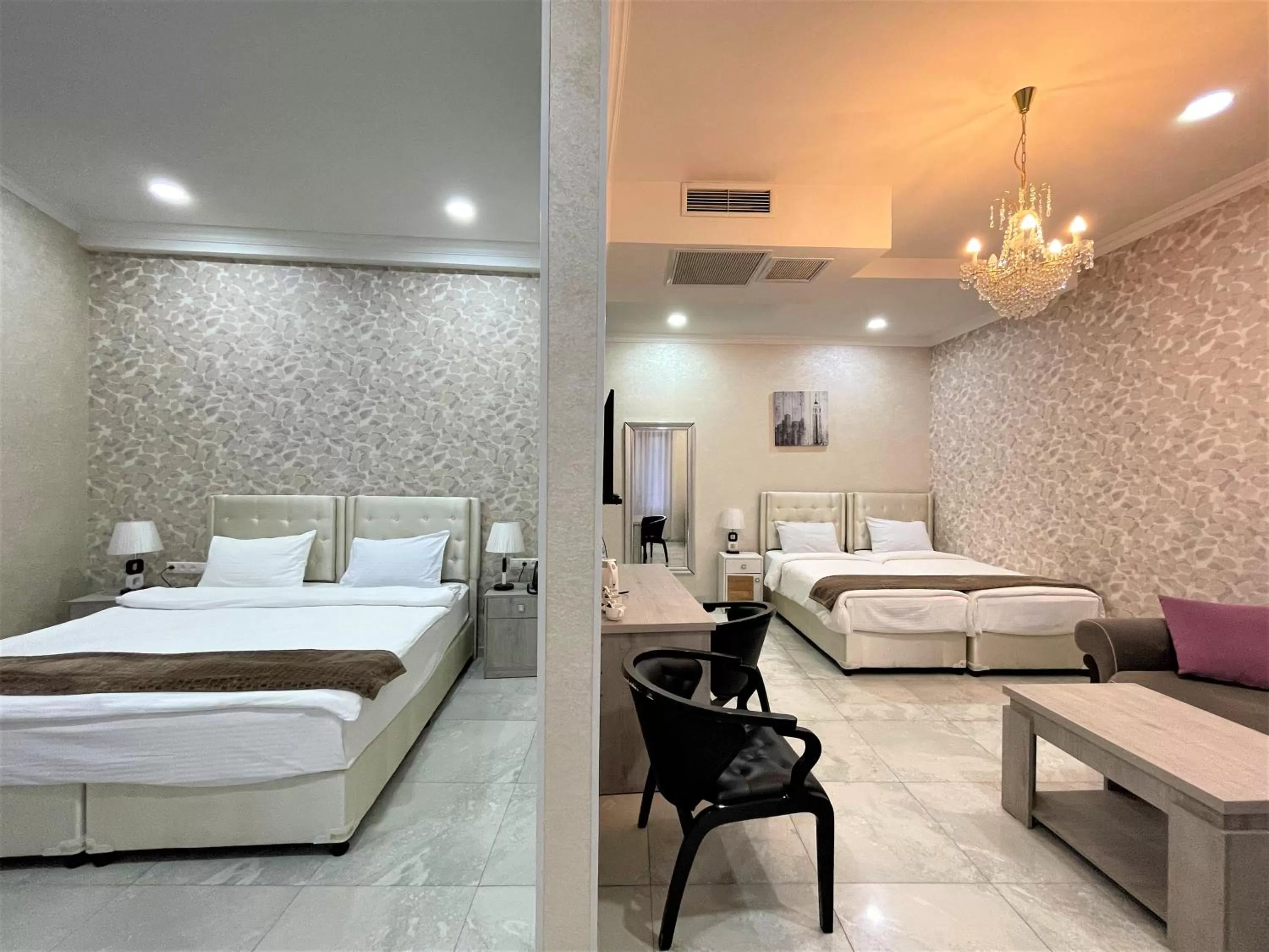 Bed in Hotel Aivani Old Tbilisi