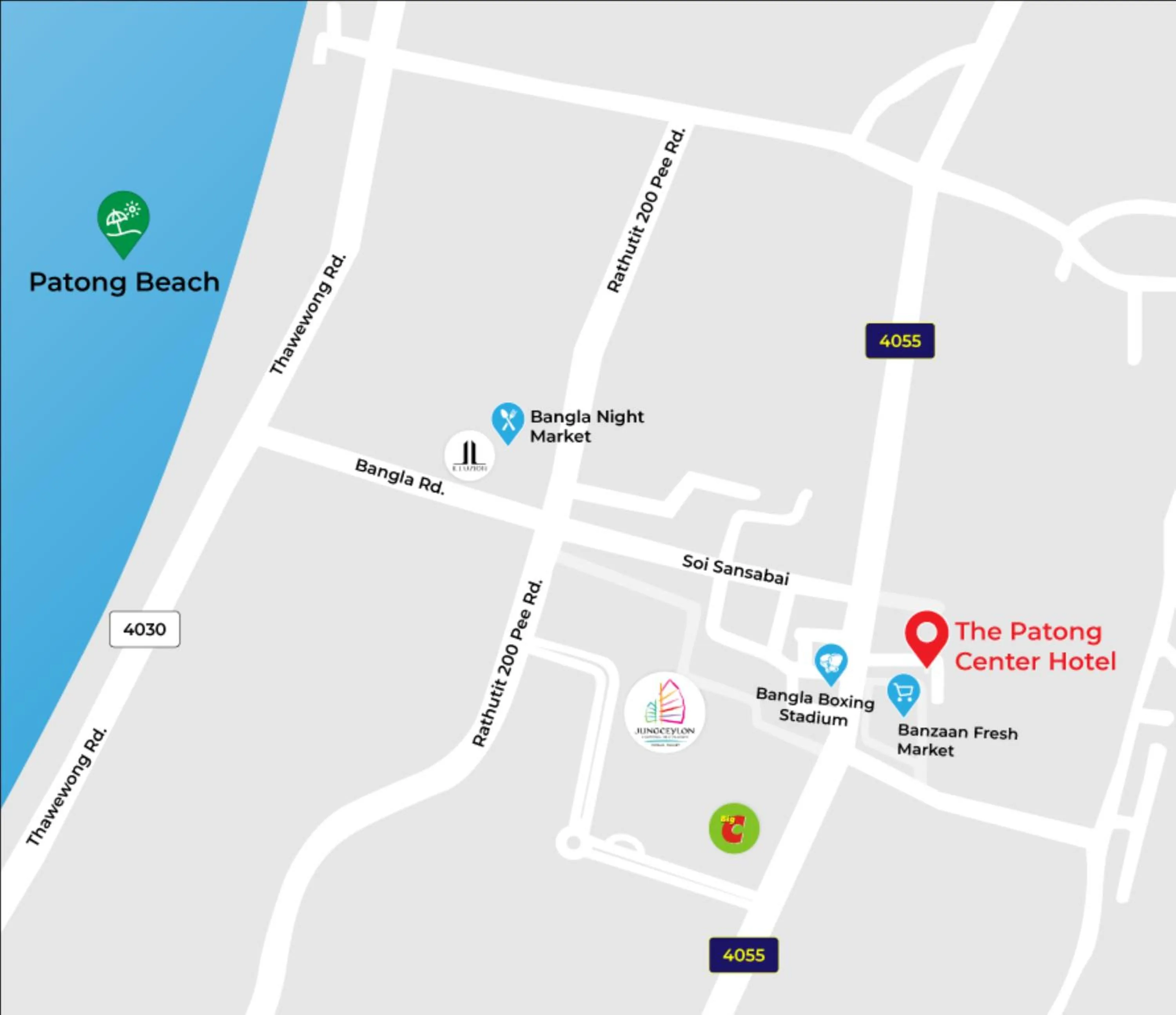 Location in The Patong Center Hotel