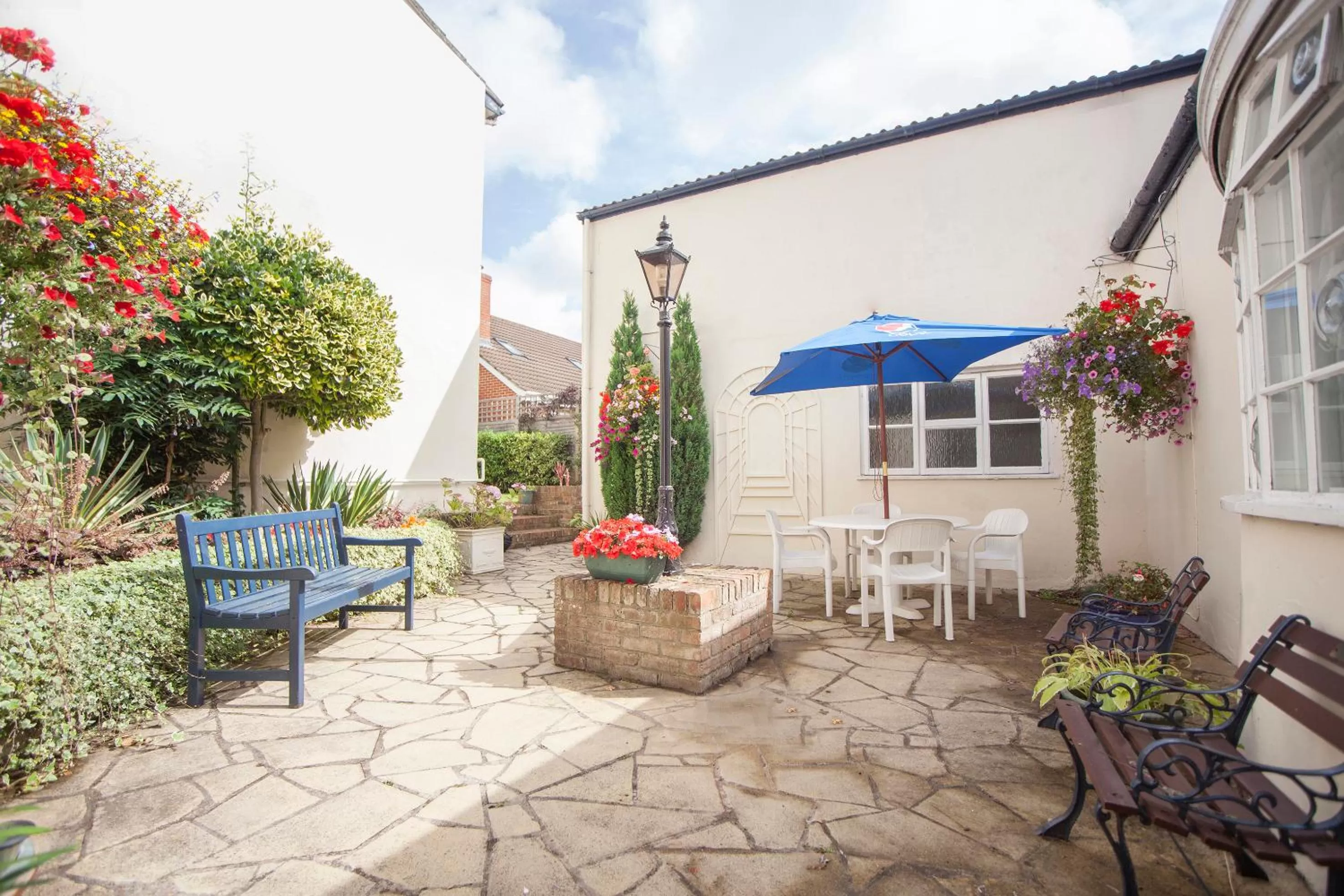 Patio in The Walnut Tree Hotel