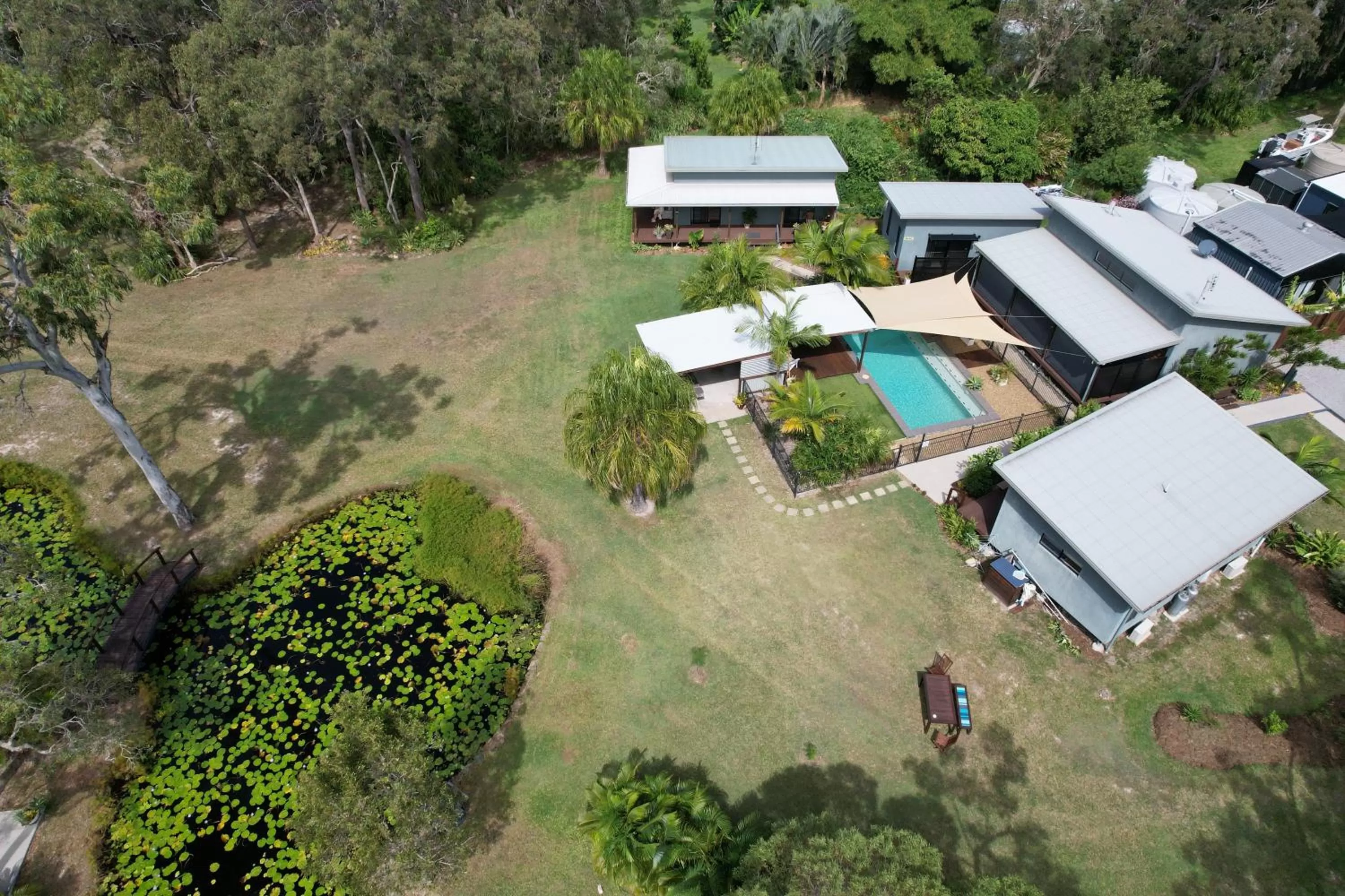 Bird's eye view in Agnes Water Stays over18's