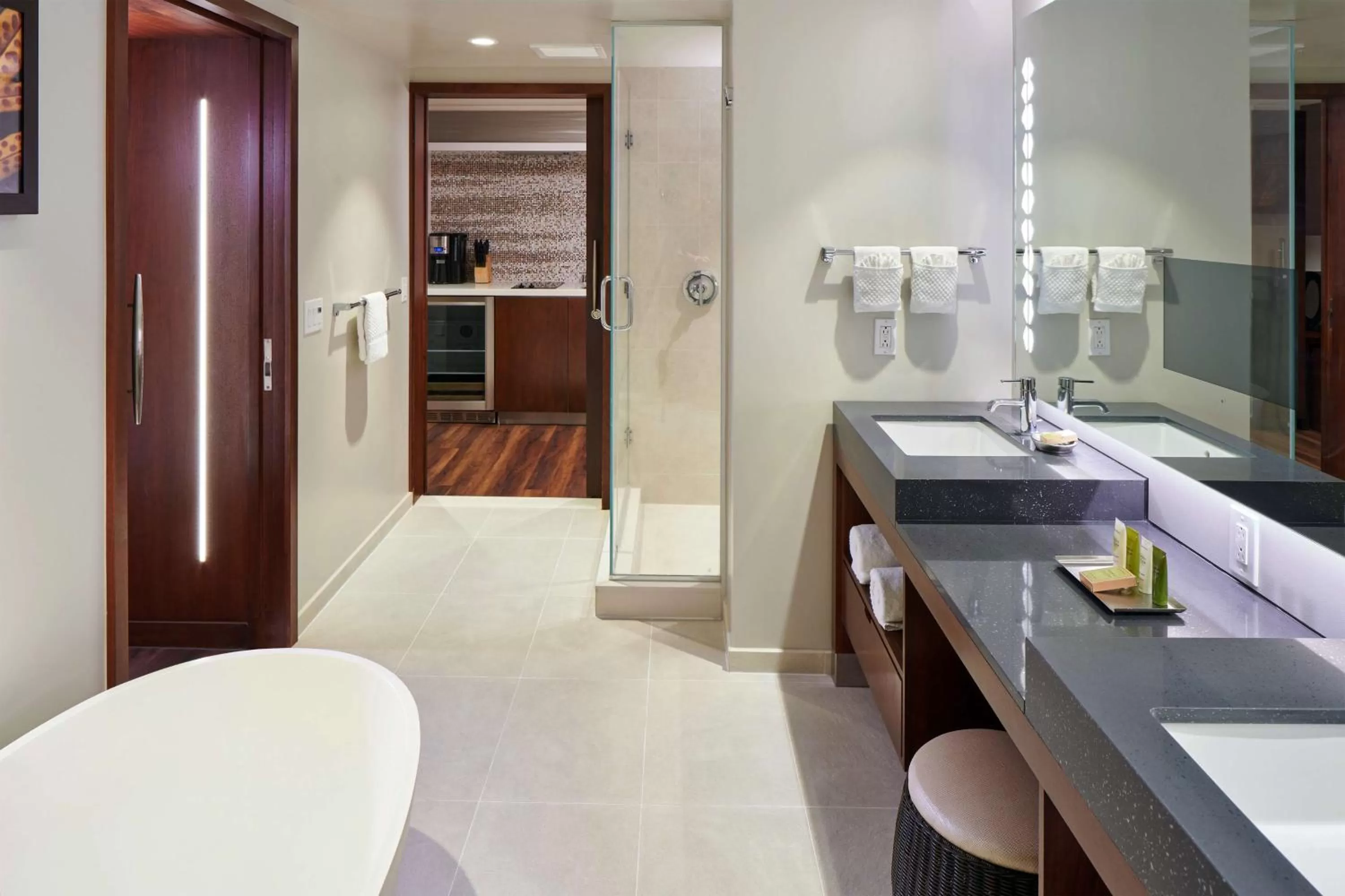 Shower in Hilton Grand Vacations Club Hokulani Waikiki Honolulu