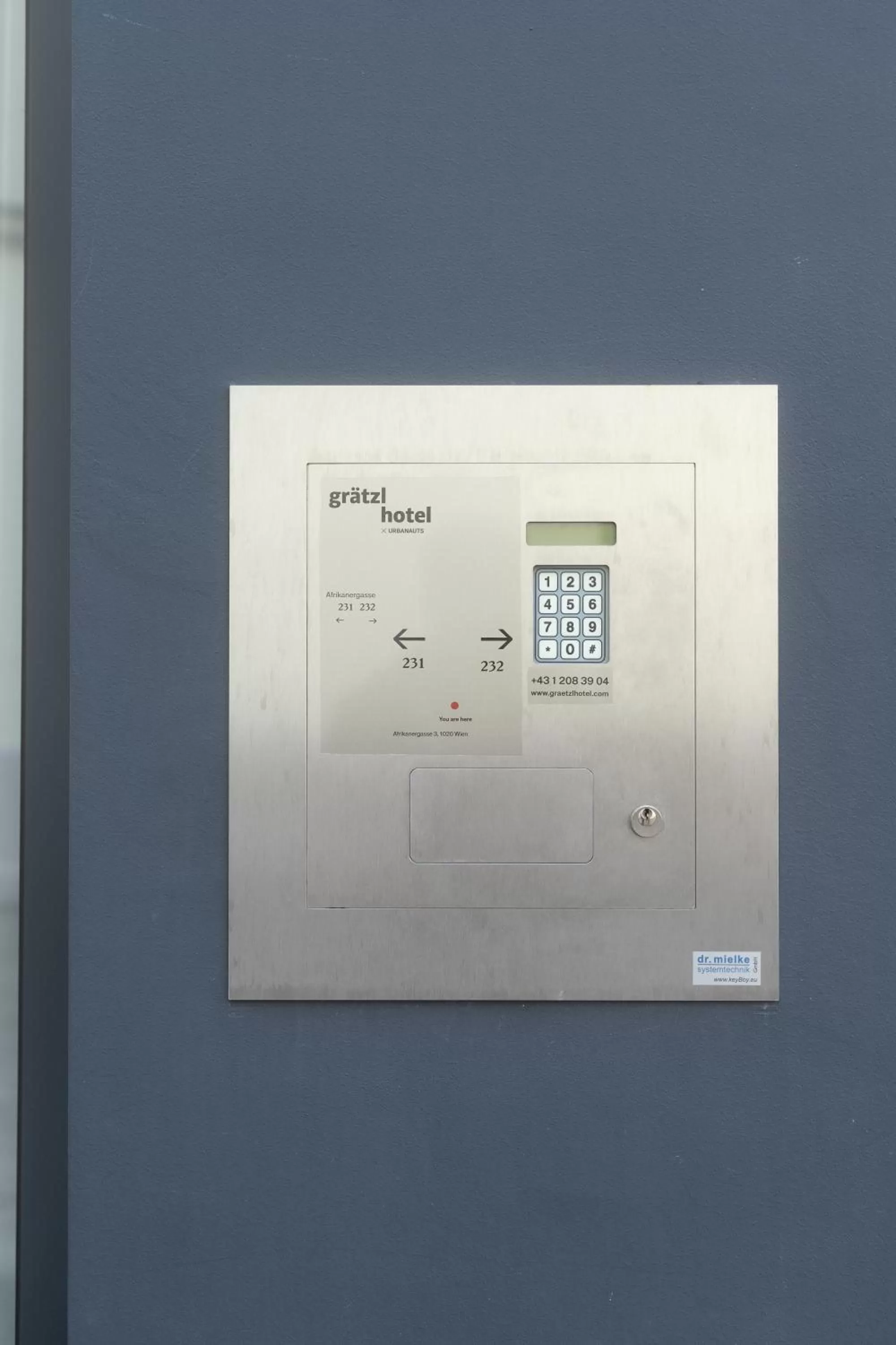 Property building in grätzlhotel Karmelitermarkt