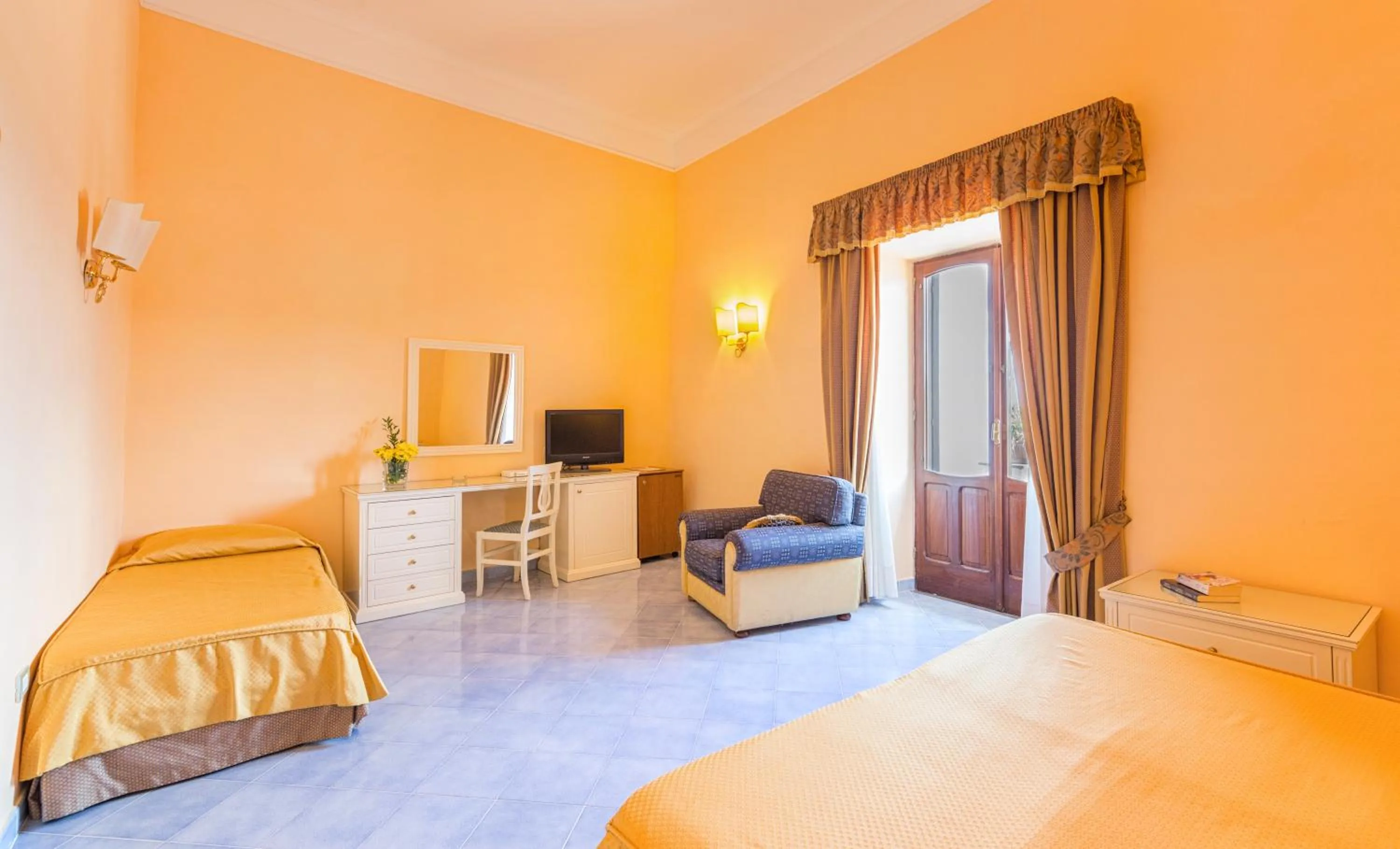 Bed in Hotel Iaccarino