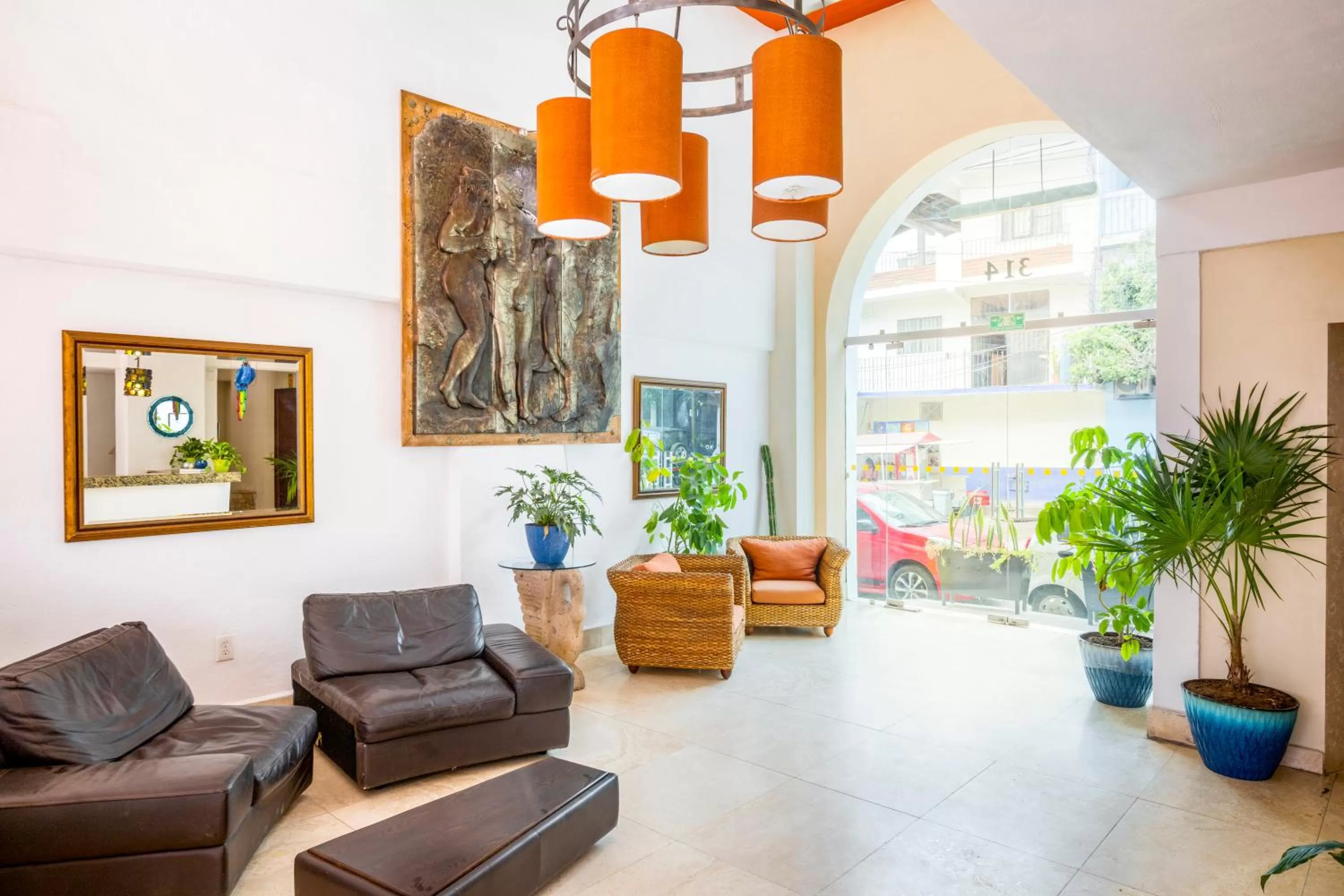 Lobby or reception in Hotel Pueblito Vallarta