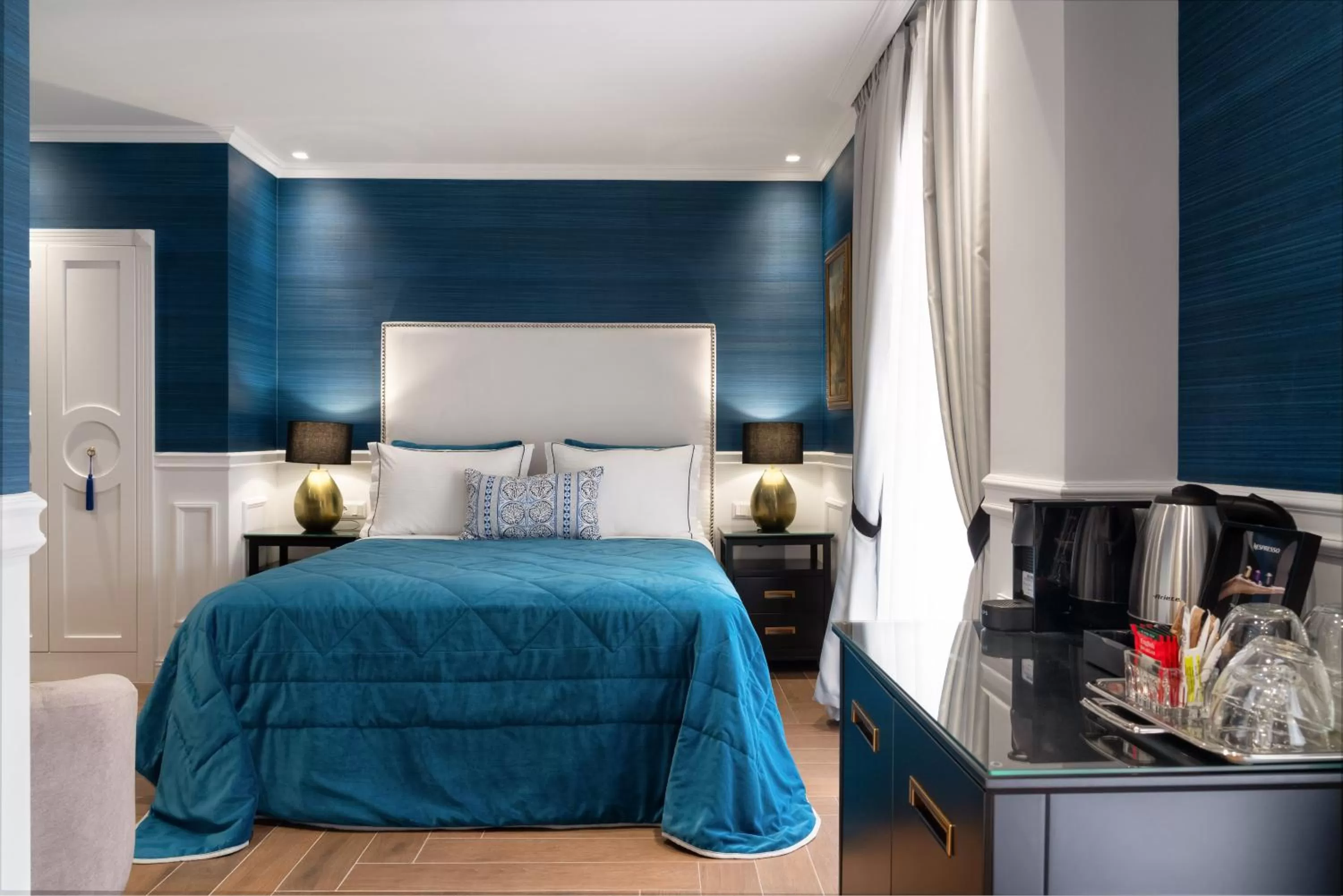 Bed in Evripidou Suites