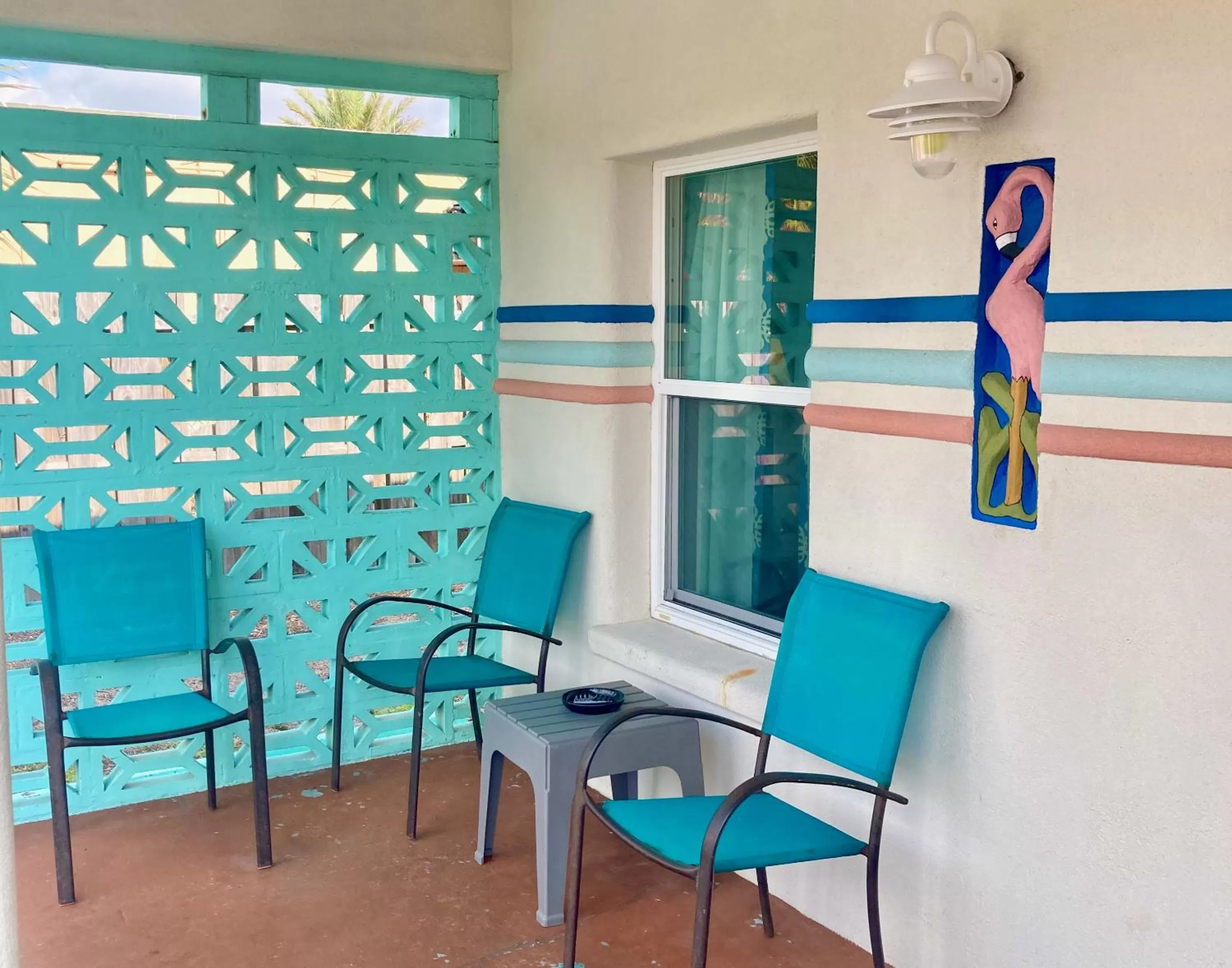 Patio in Magic Beach Motel - Vilano Beach, Saint Augustine