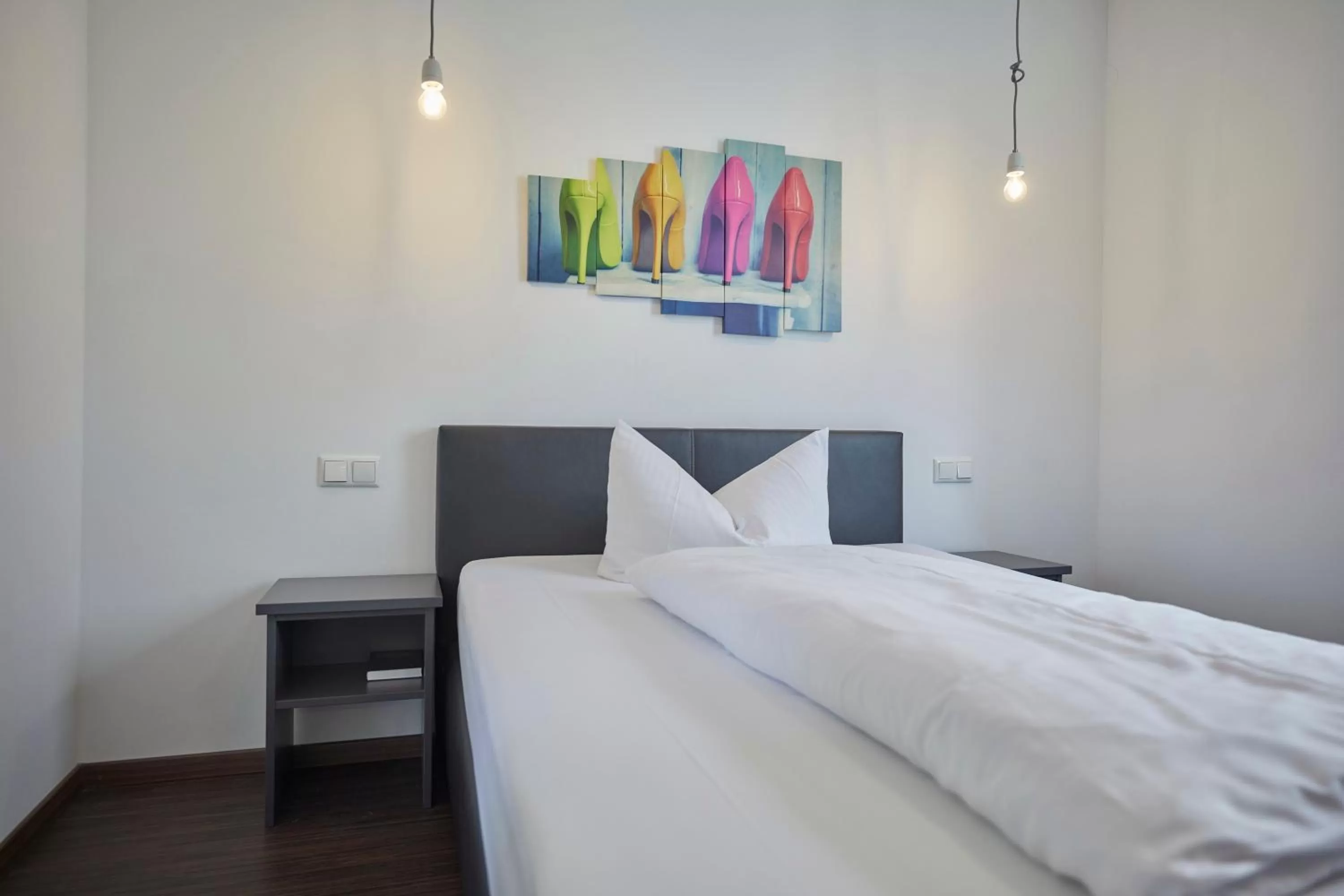 Bed in Hotel Schlemmer