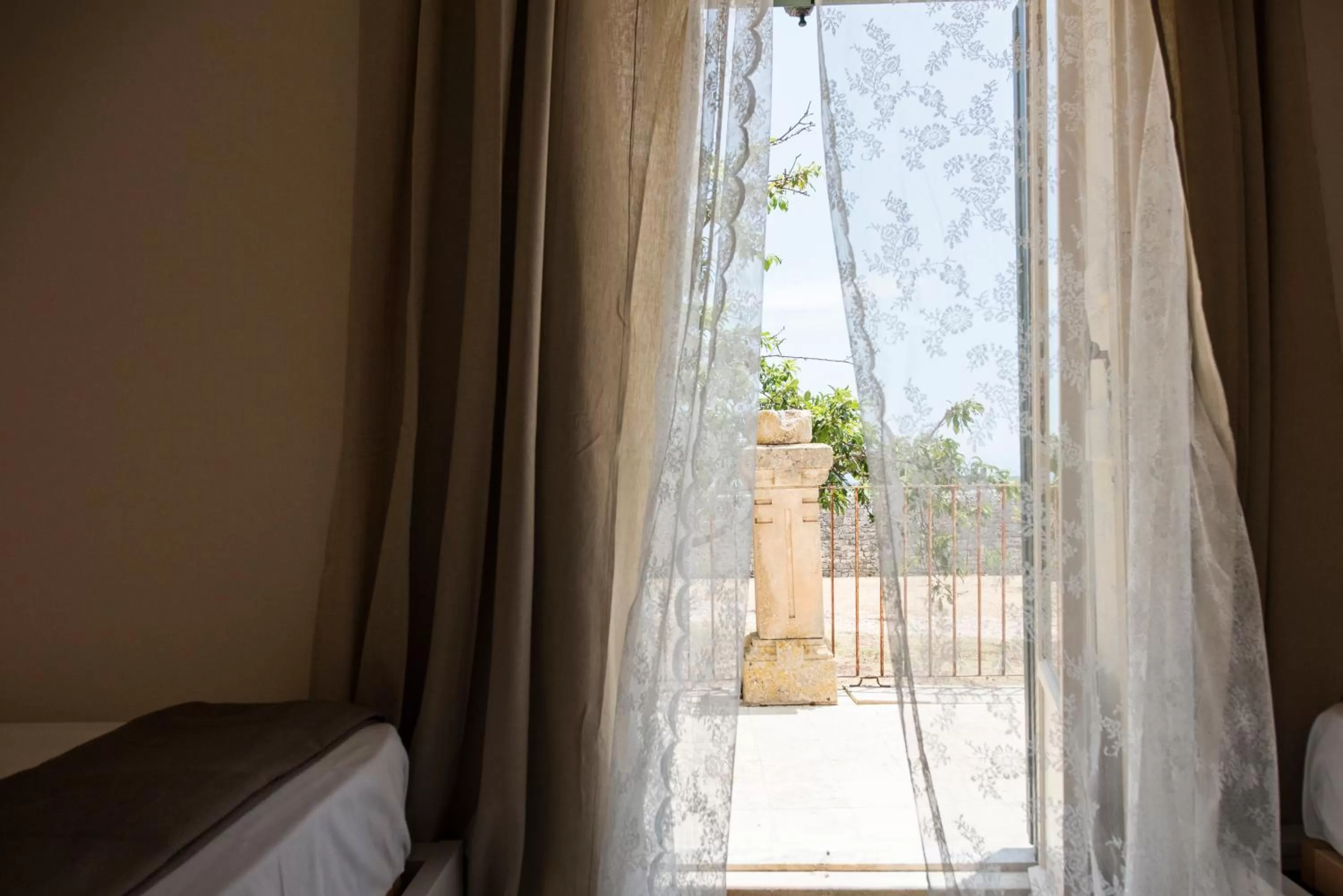 Bed, View in Villa Polara