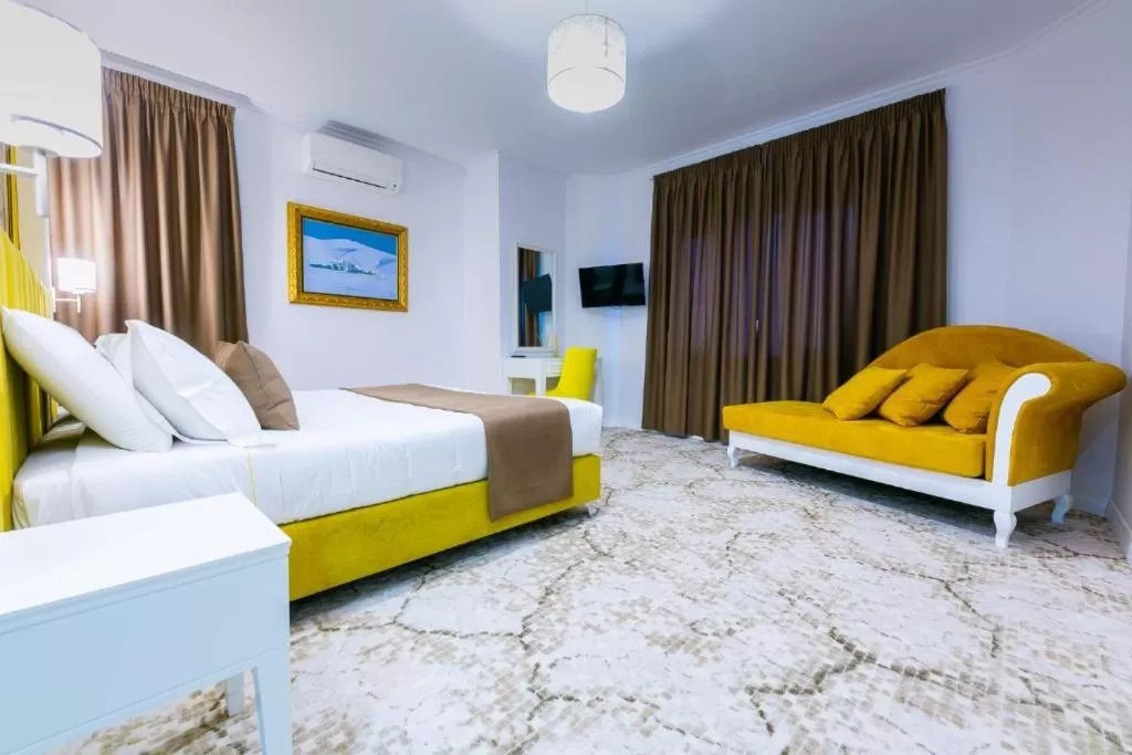 Bed in ART Hotel Tirana