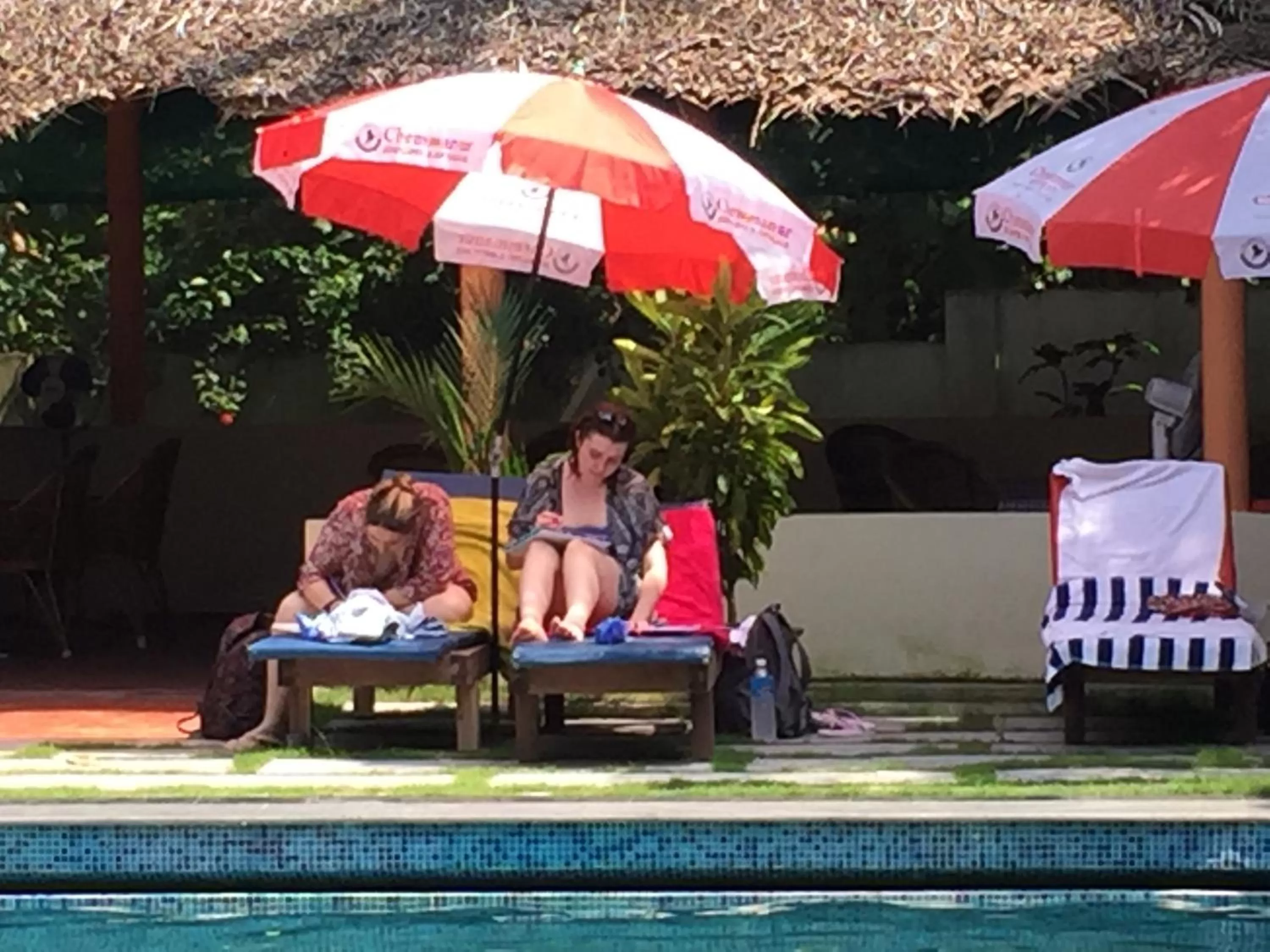 Pool view in Hotel Thushara