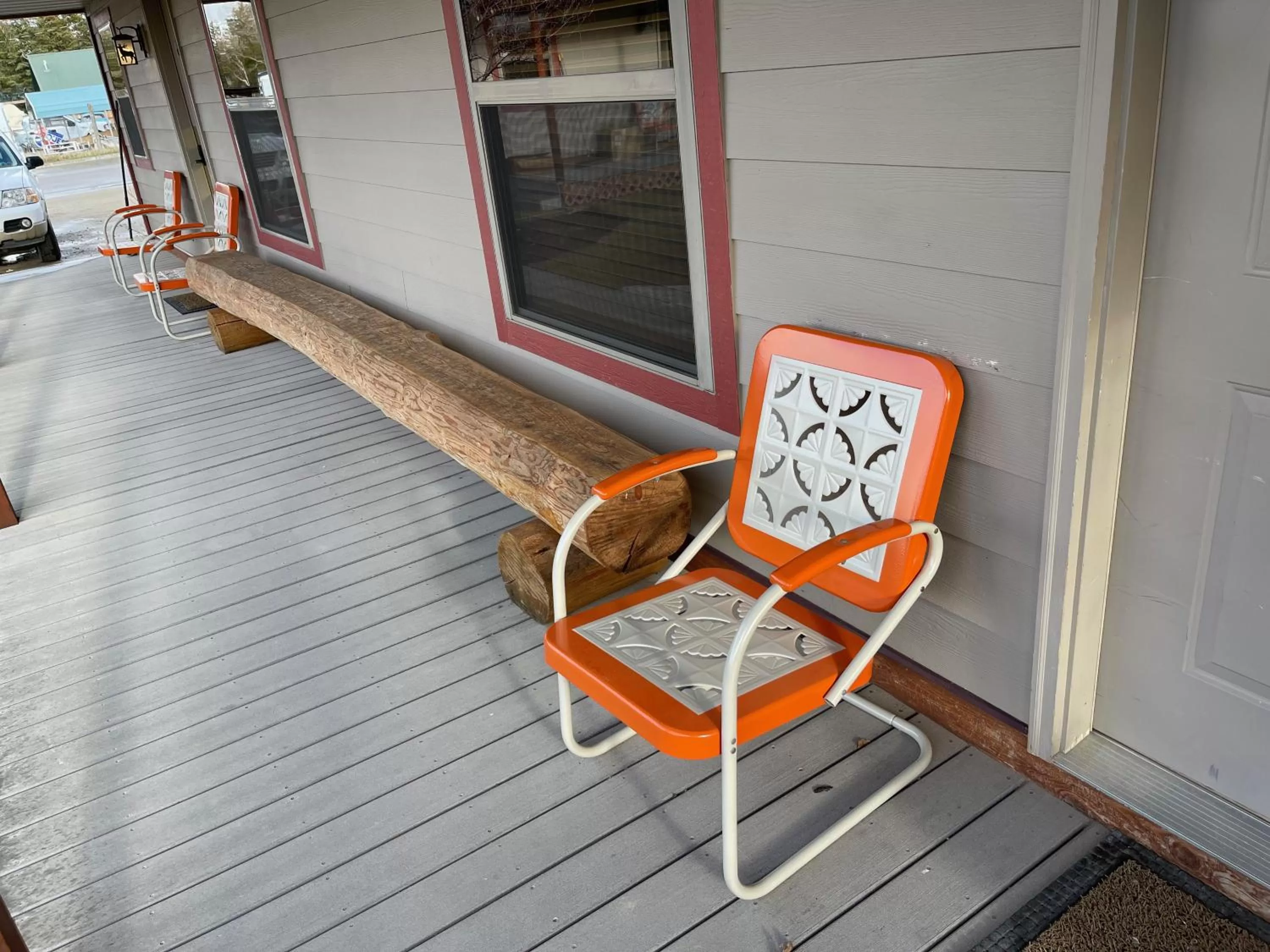 Balcony/Terrace in Pinedale Cozy Cabins