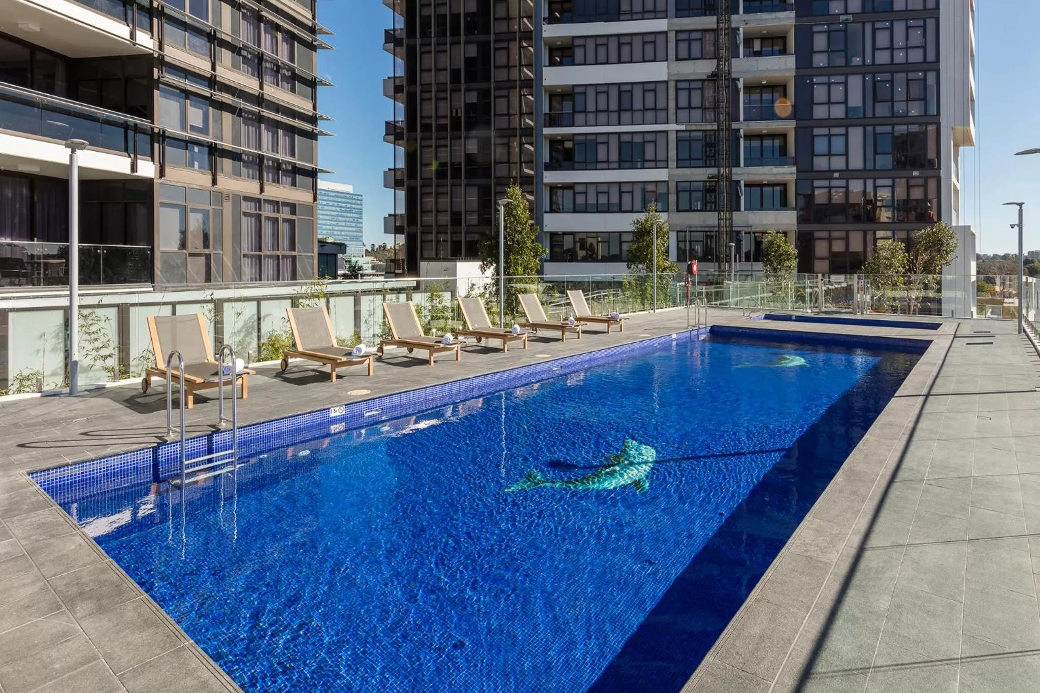 Swimming pool in Meriton Suites Church Street, Parramatta