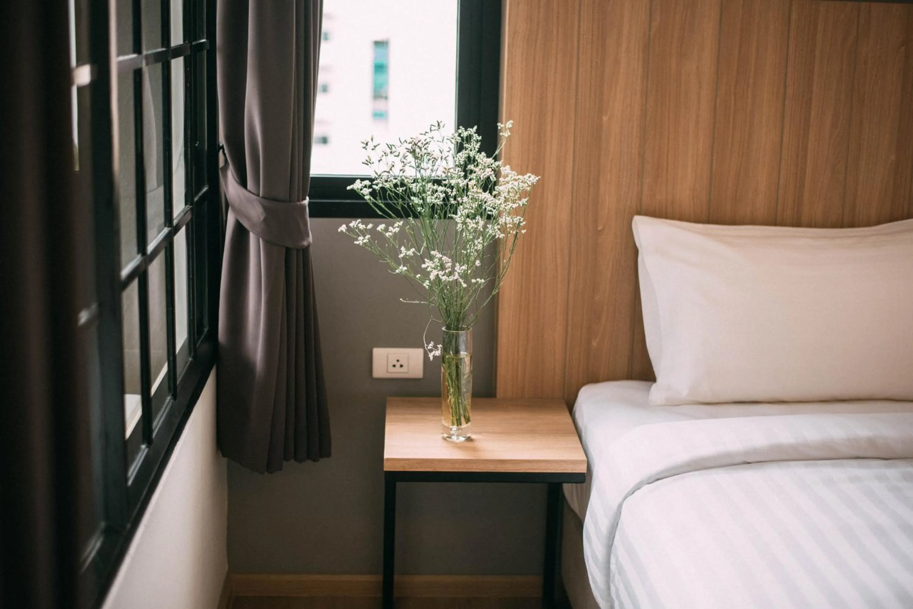 Decorative detail, Bed in Mii Hotel Srinakarin