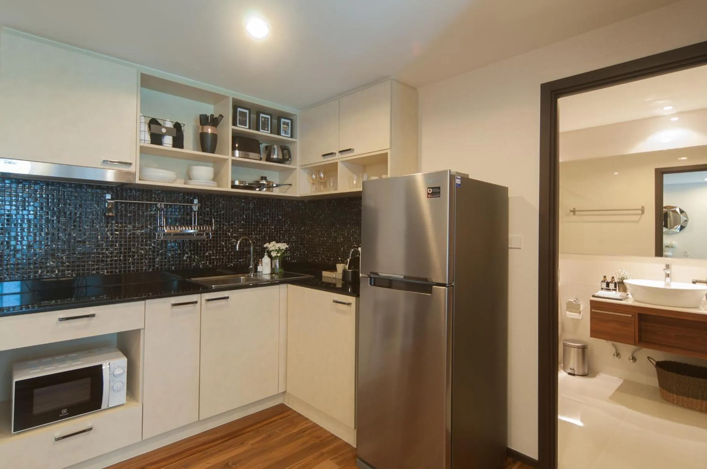 Kitchen or kitchenette in The Title KR Beach Condotel Rawai Beach