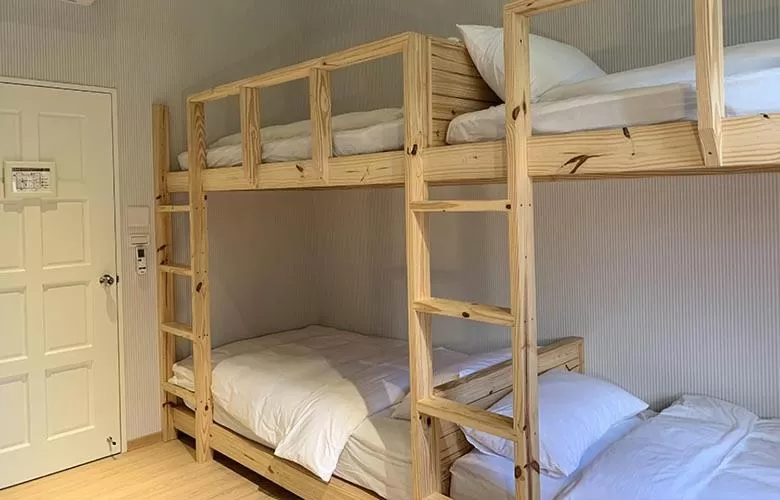 Bed in American Village Resort