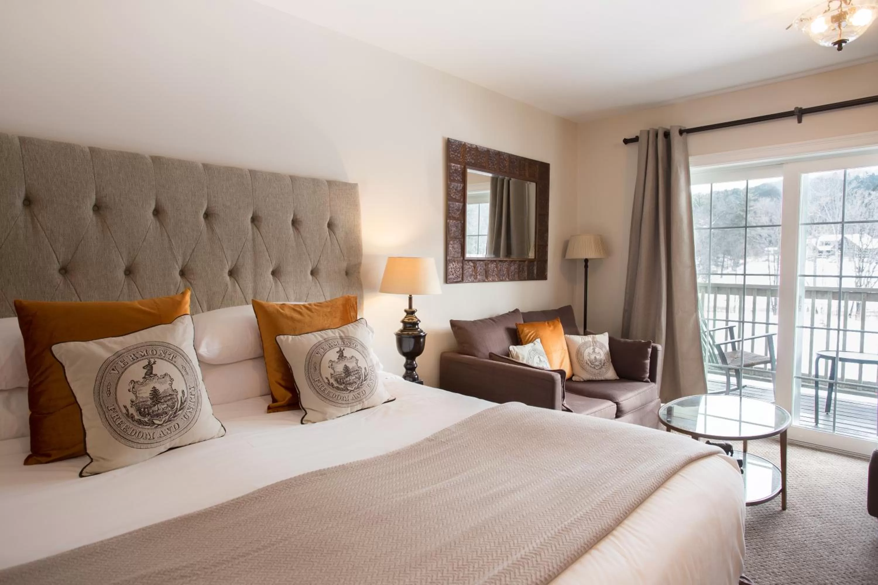 Bedroom, Bed in 506 On the River Inn Woodstock